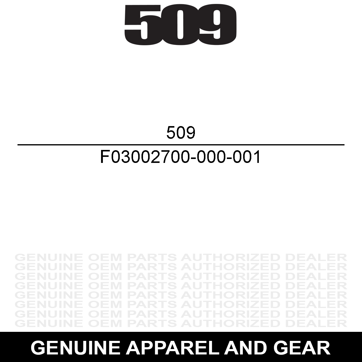 509 F03002700-000-001 Goggle Shammy