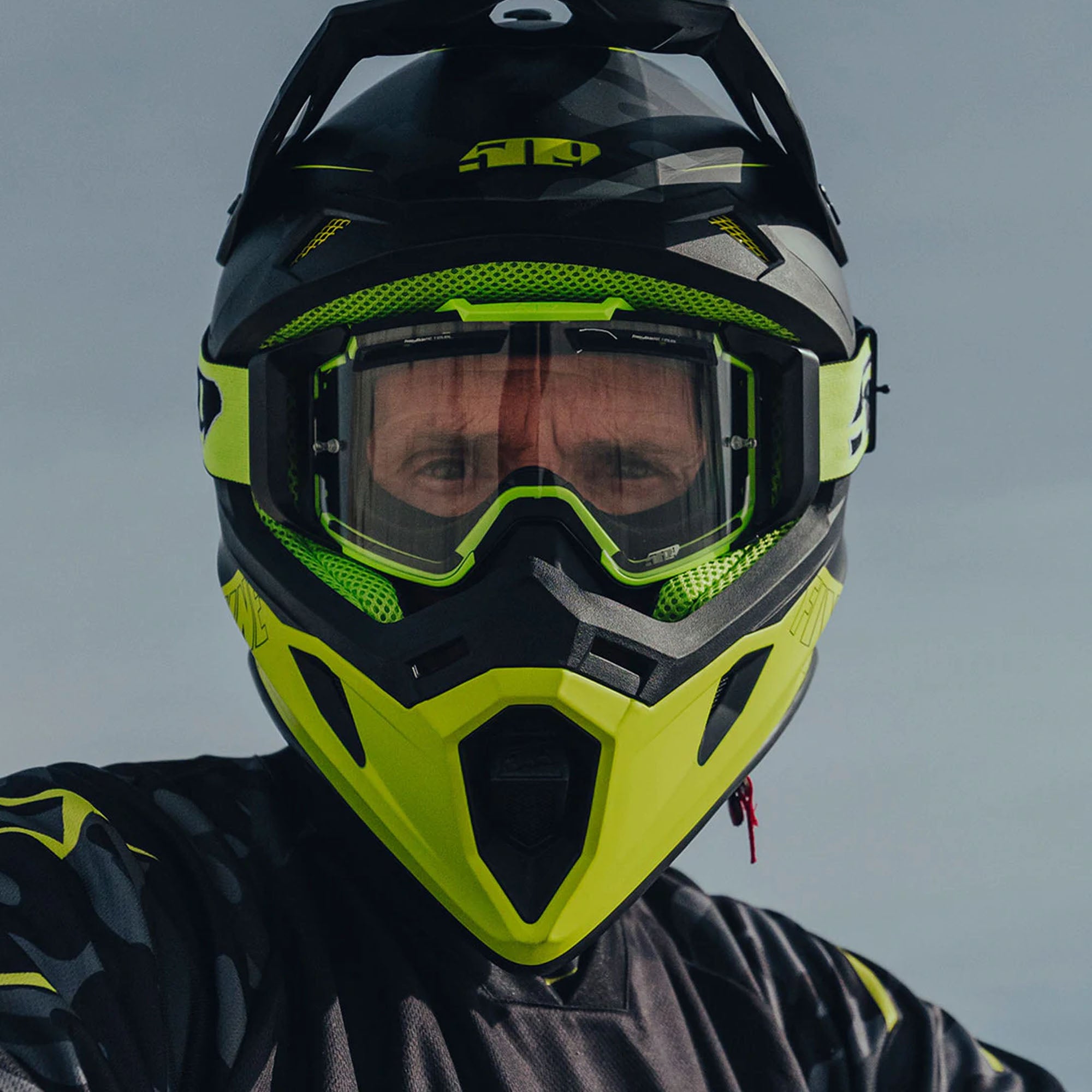 509 Tactical Offroad Open Face Helmet Black Camo