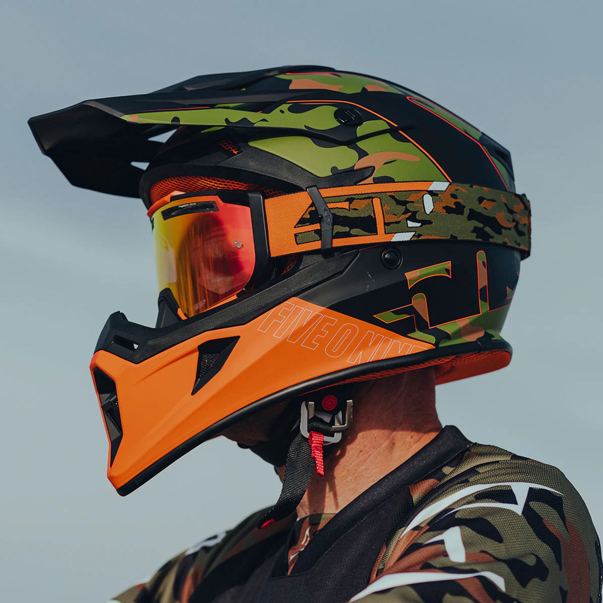 509 Tactical Offroad Open Face Helmet Hunter Camo Green