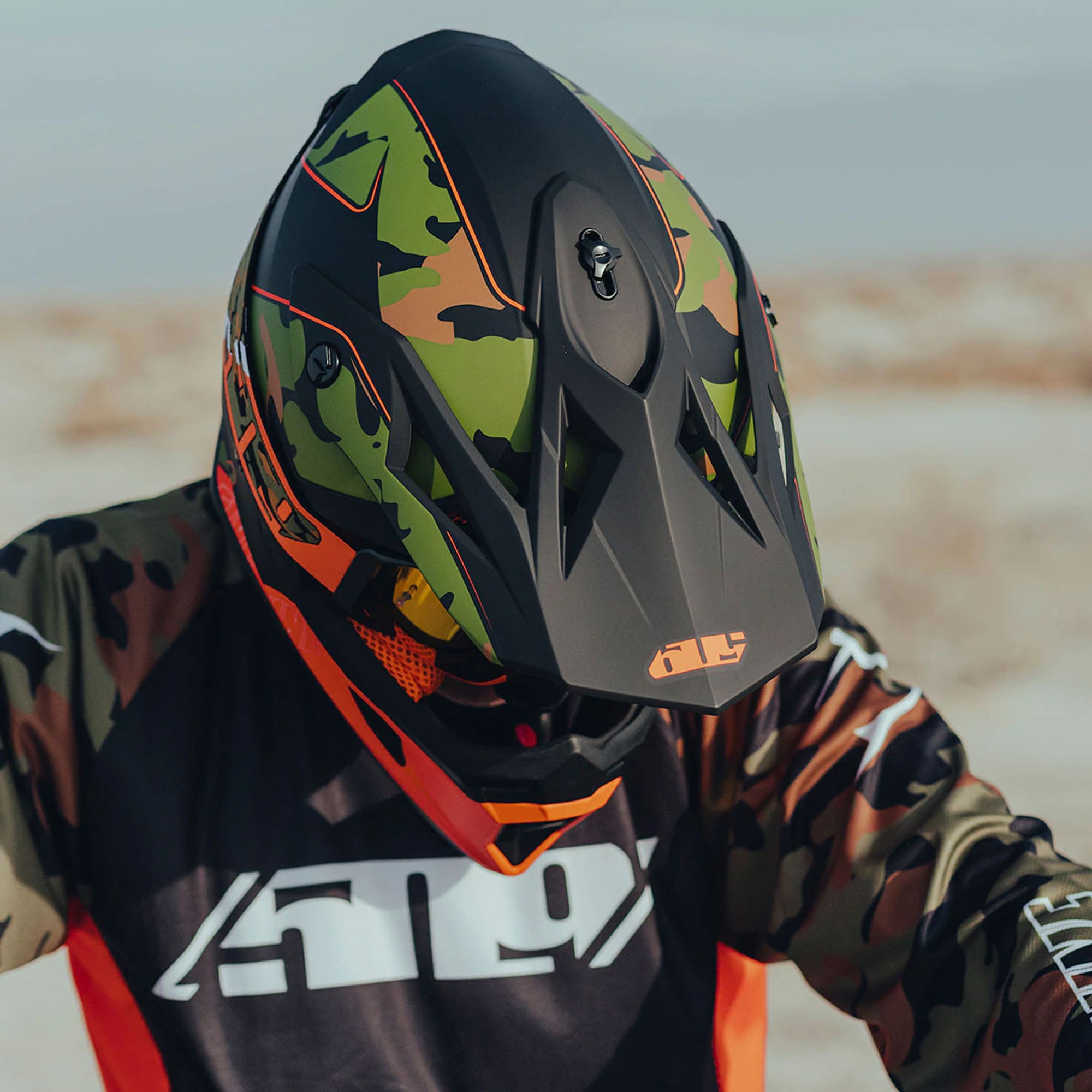 509 Tactical Offroad Open Face Helmet Hunter Camo Green