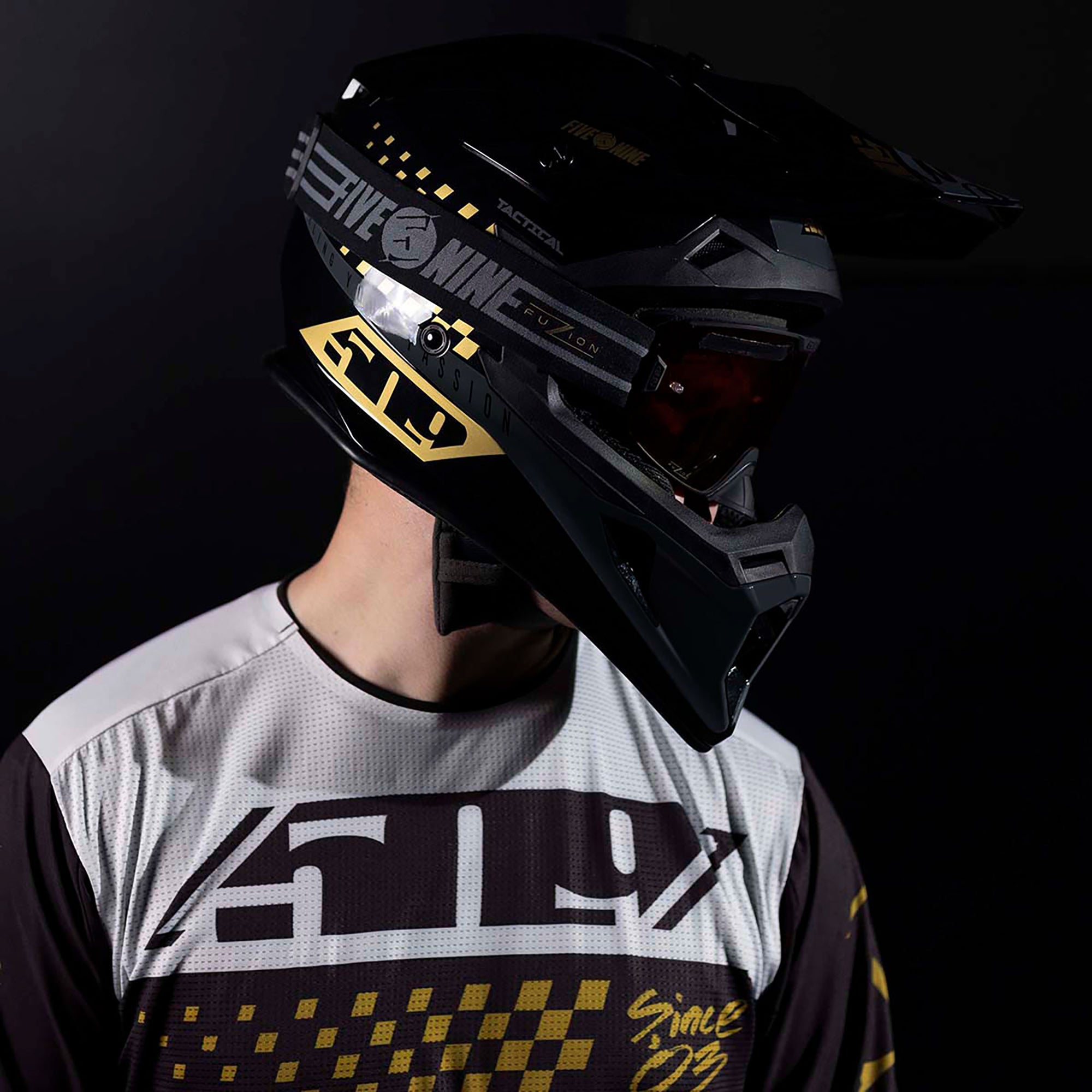 509 Tactical Offroad Open Face Helmet Speedsta Black Gold