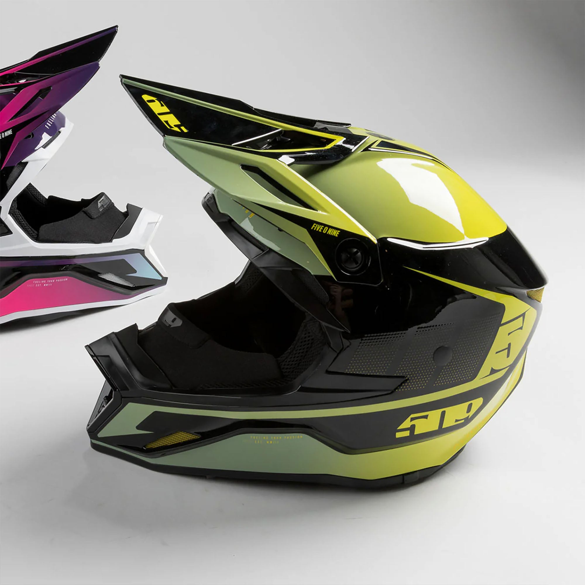 509 Altitude 2.0 Open Face Snowmobile Helmet Lemon Pop Green