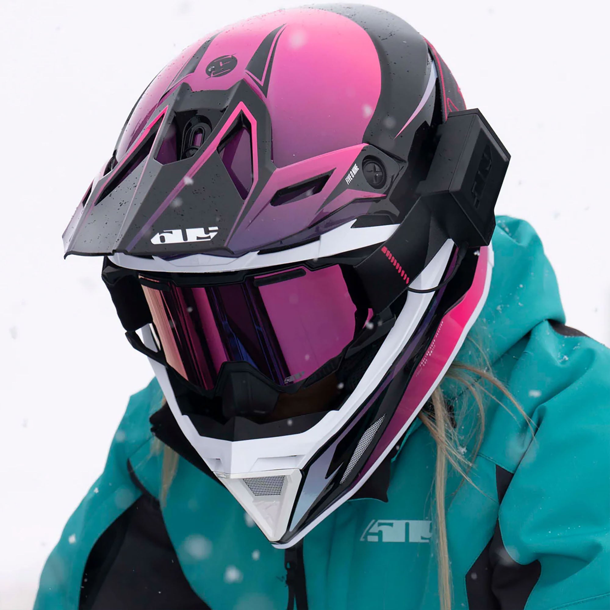 509 Altitude 2.0 Open Face Snowmobile Helmet Galaxy Pink