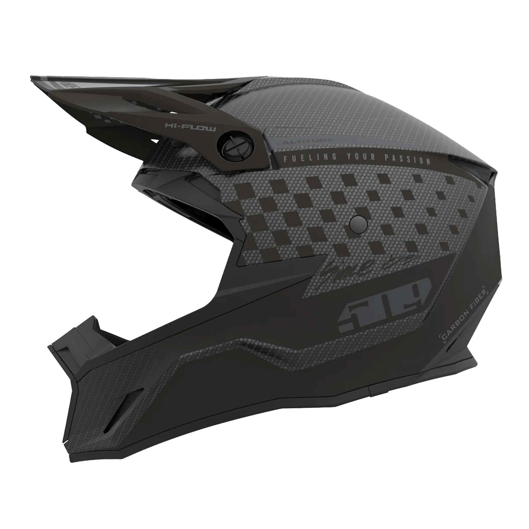 509 Altitude 2.0 Offroad Carbon Fiber Helmet Speedsta Stealth Unisex-Adult