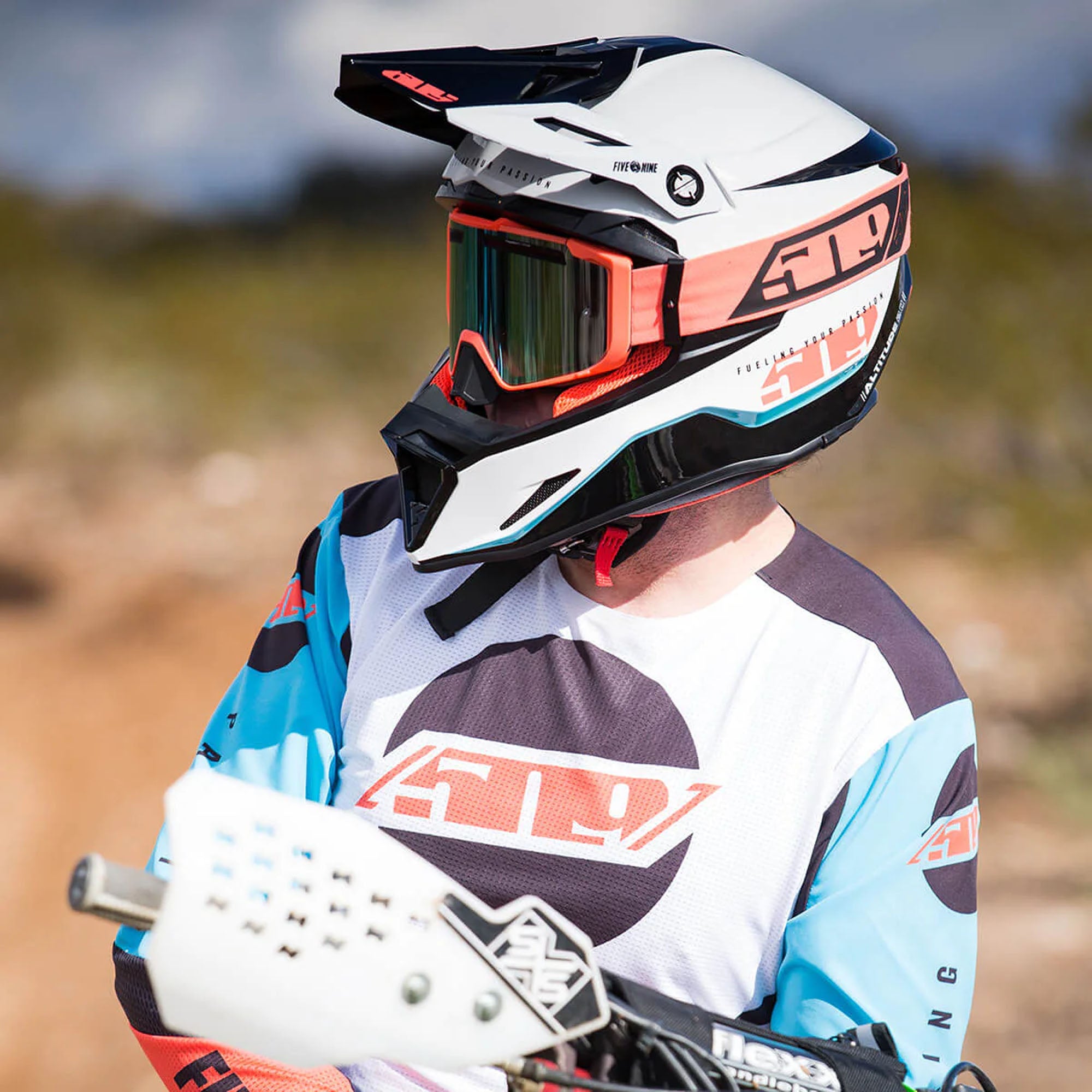 509 Altitude 2.0 Offroad Open Face Helmet Sci-Fi White
