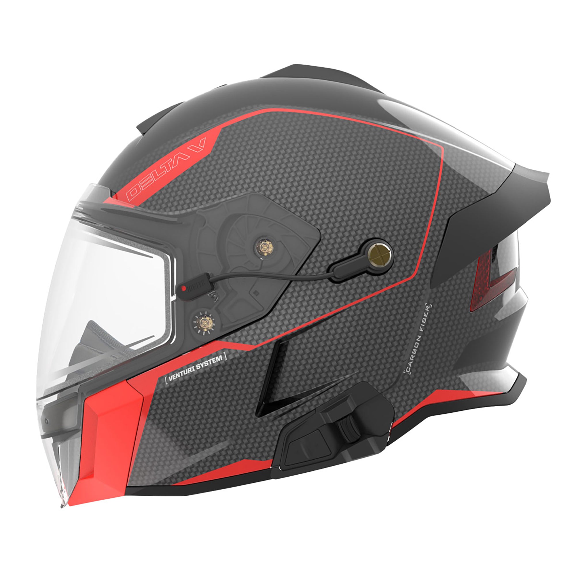 509 Delta V Carbon Commander Helmet Racing Red Unisex-Adult