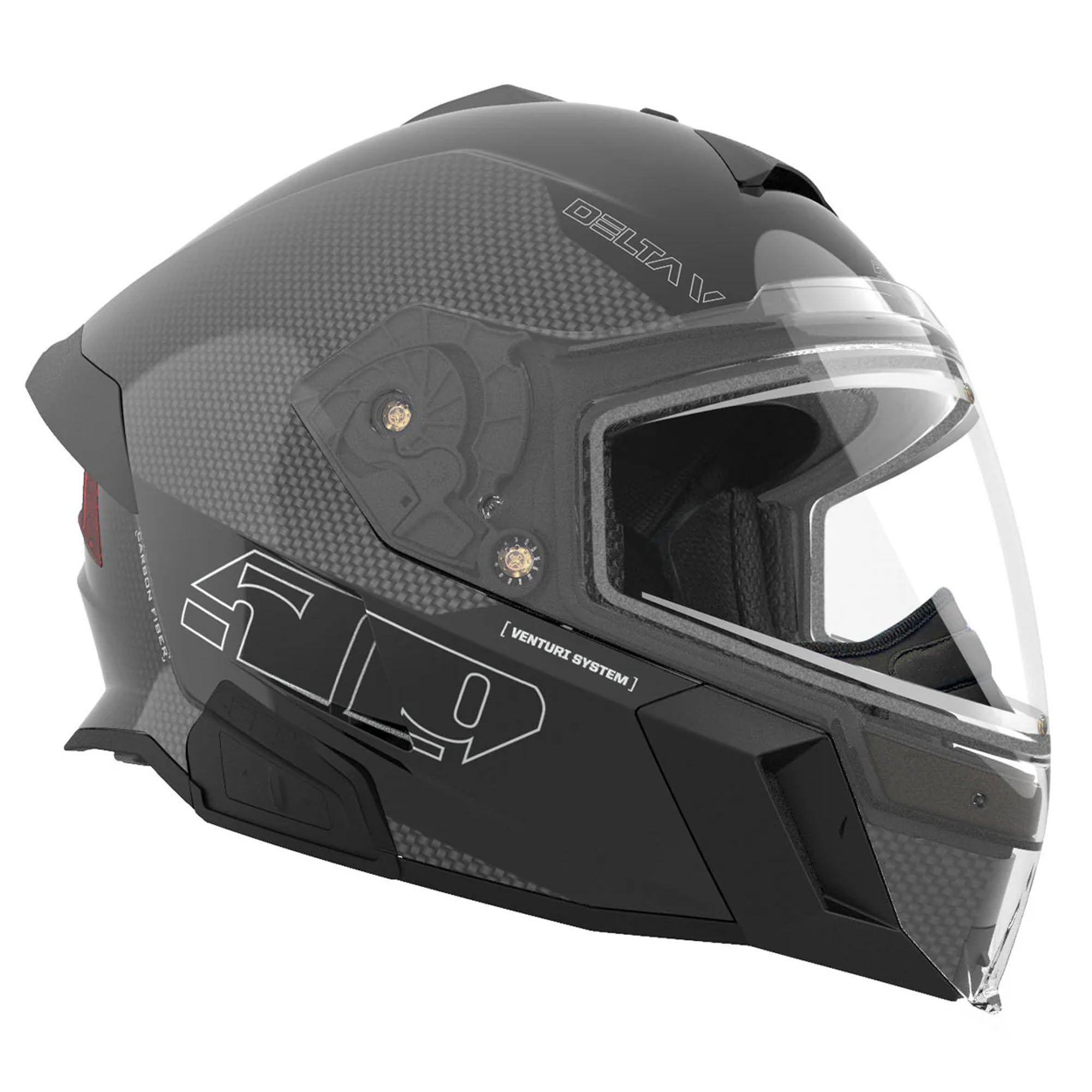 509 Delta V Carbon Commander Snowmobile Helmet Legacy Black