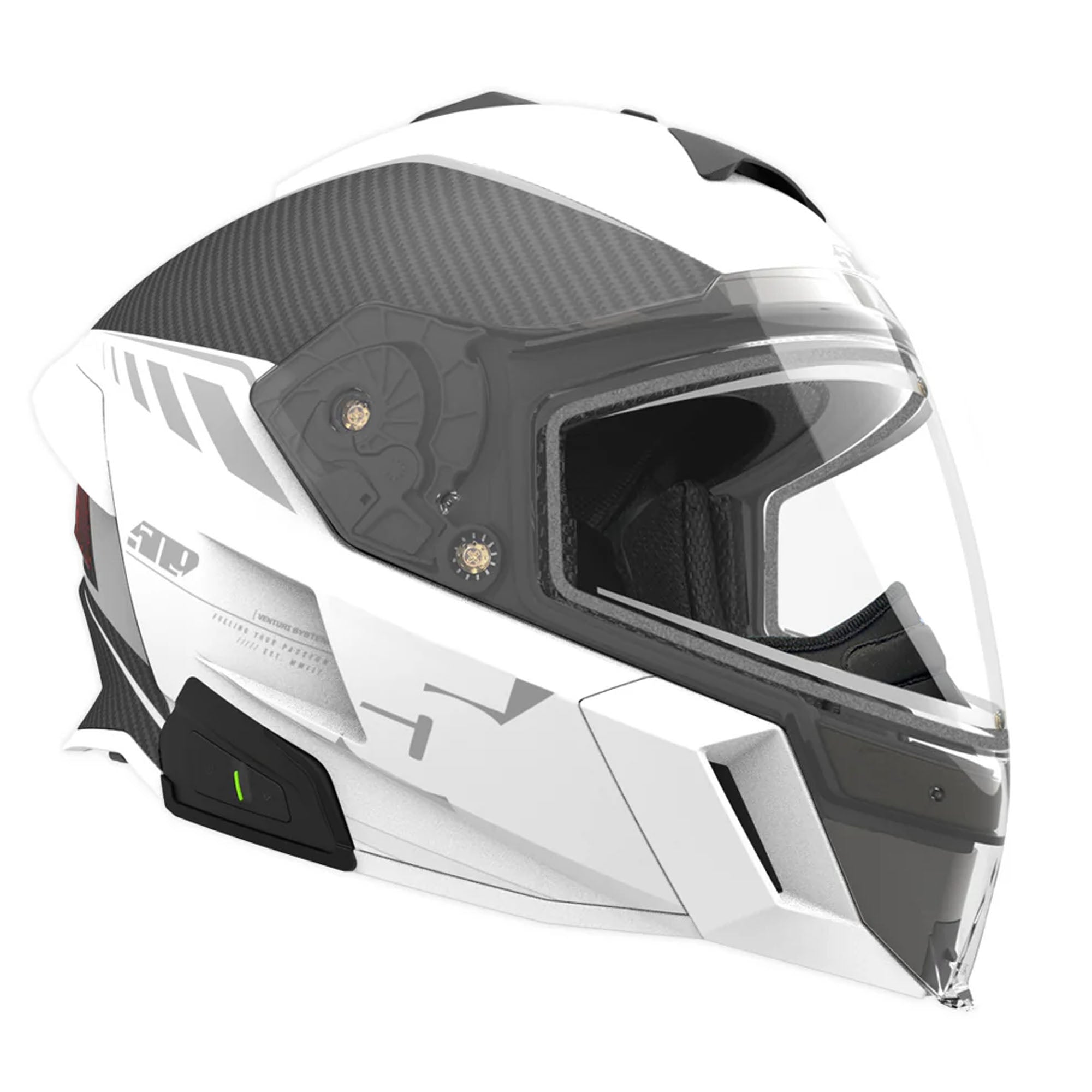 509 Delta V Carbon Commander Snowmobile Helmet Stormchaser Reflect