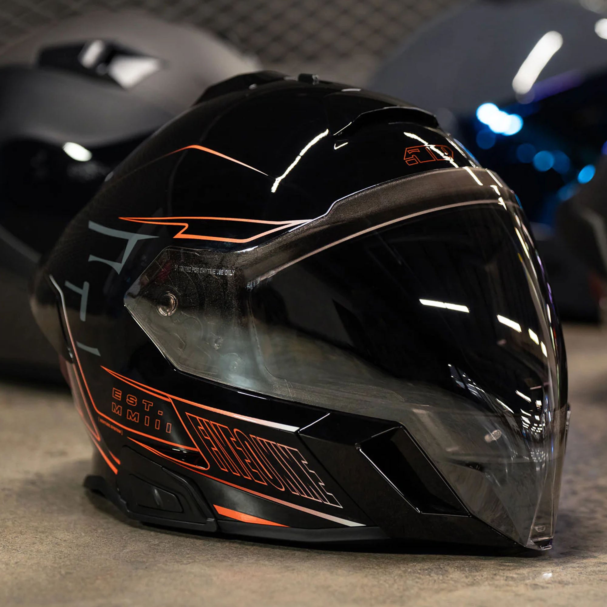 509 Mach V Commander Helmet Cardo Communication Fidlock Venturi Vents Circuit Orange