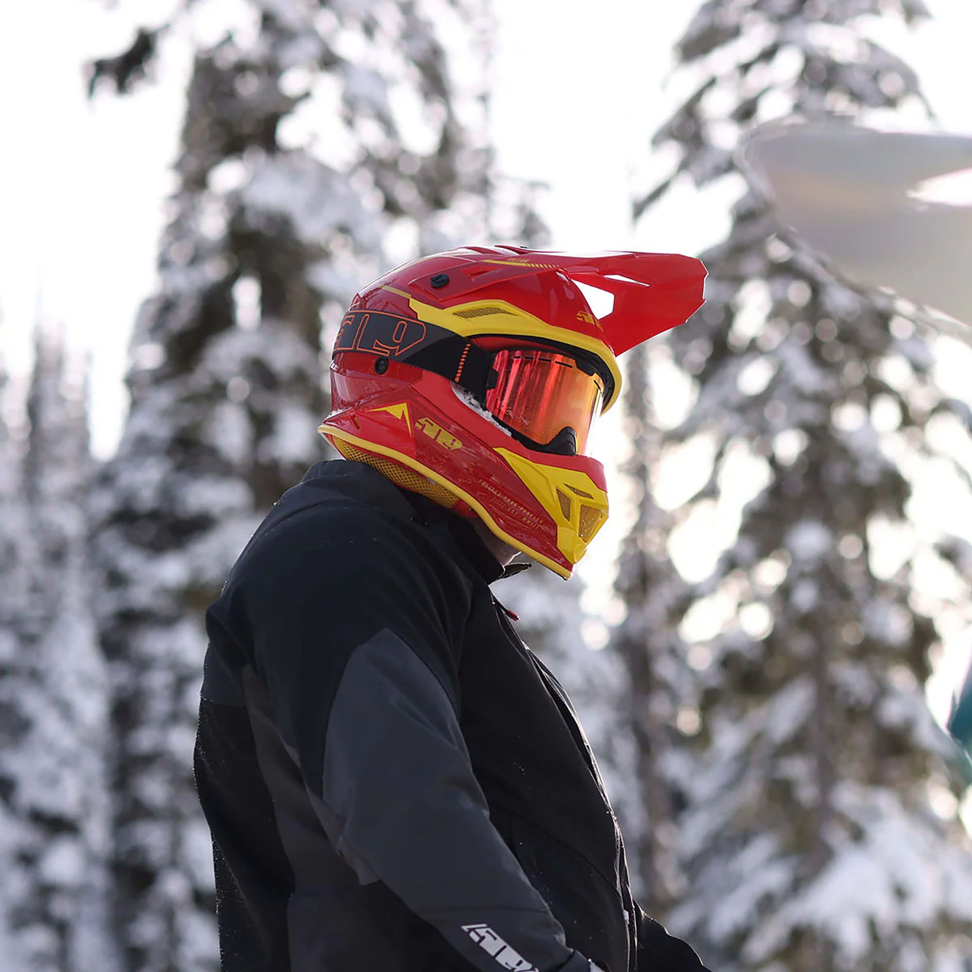 509 Atmosphere Open Face Snowmobile Helmet Flamin Hot Red