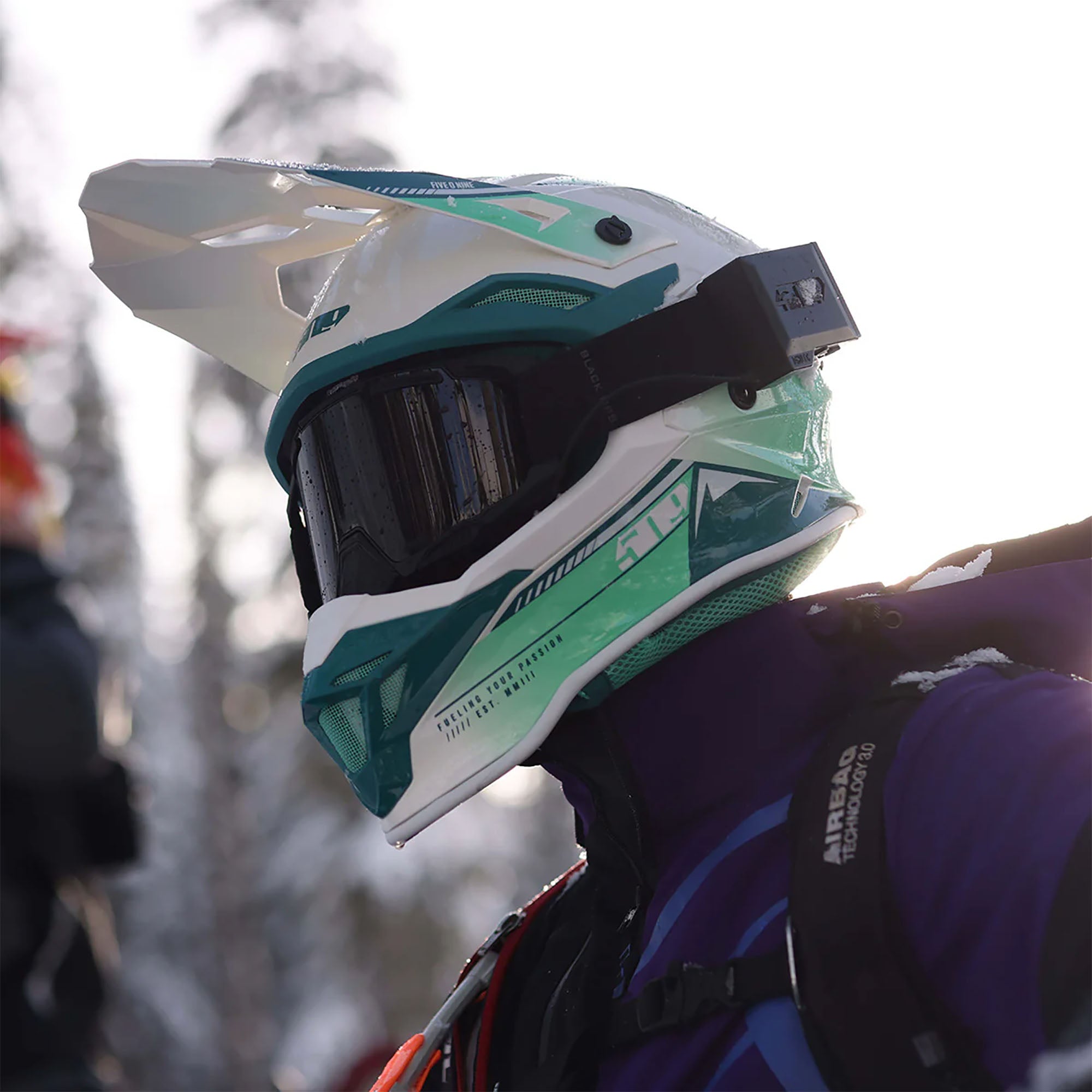 509 Atmosphere Open Face Snowmobile Helmet Spearmint Green