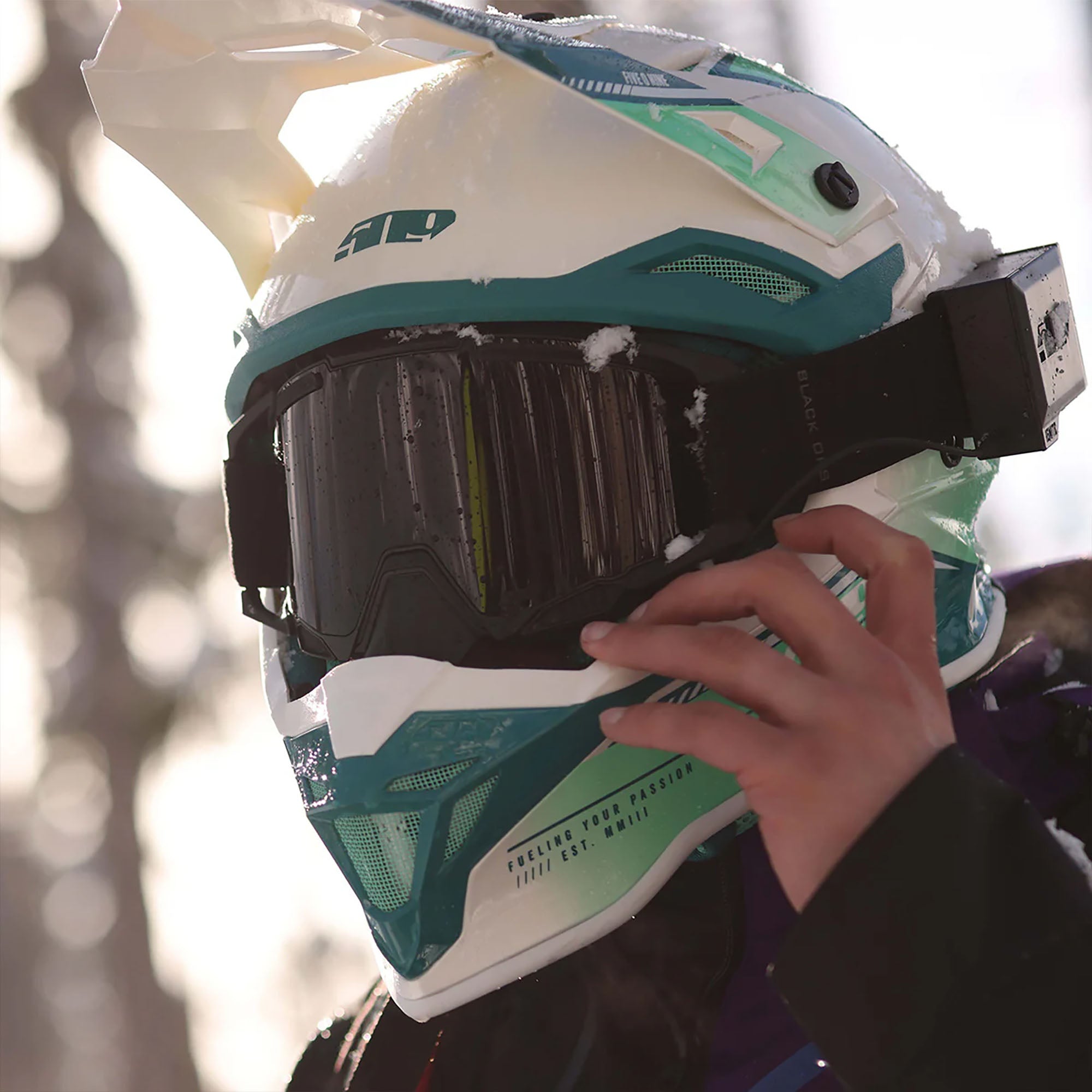 509 Atmosphere Open Face Snowmobile Helmet Spearmint Green