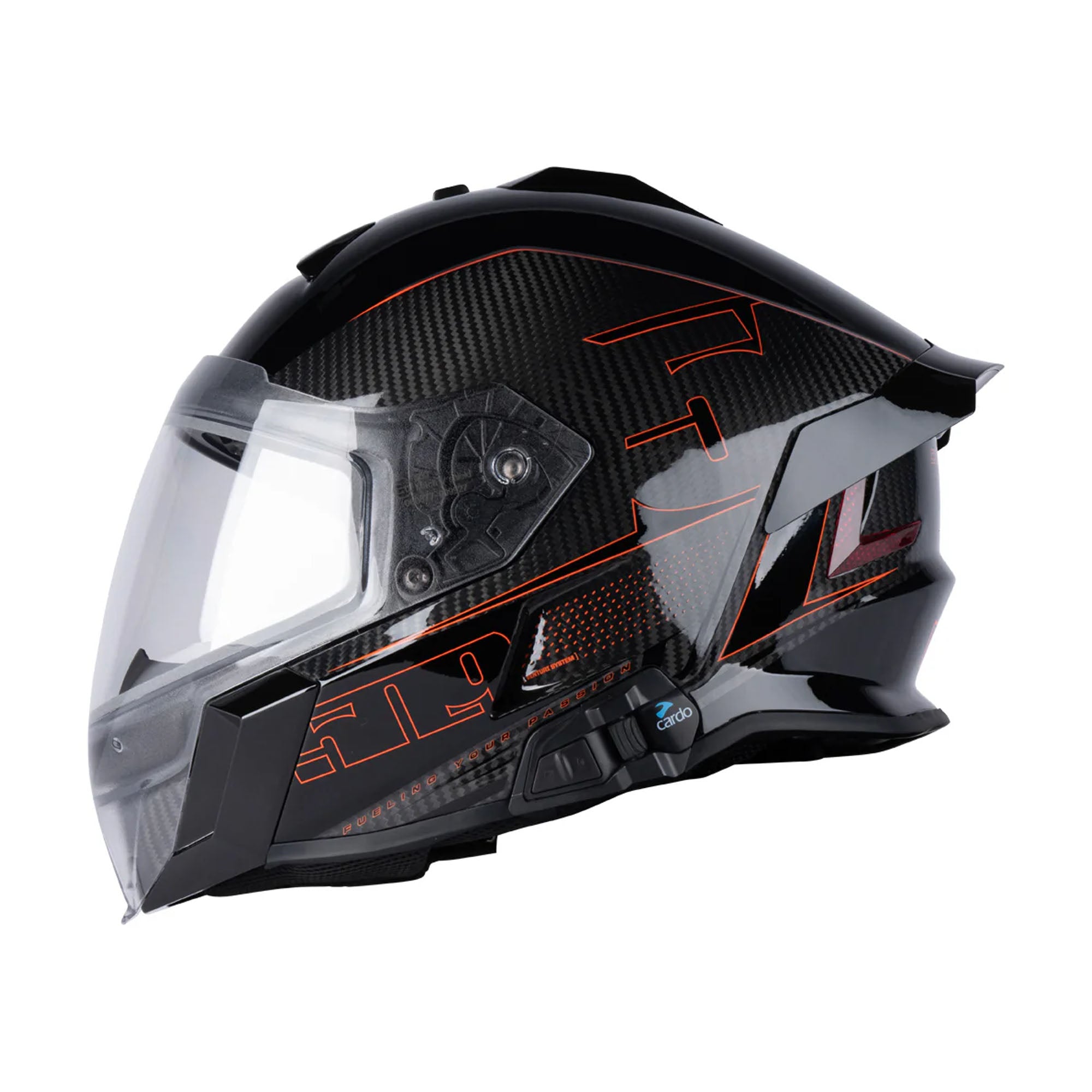509 Mach V Carbon Commander Helmet Burner Red Unisex-Adult