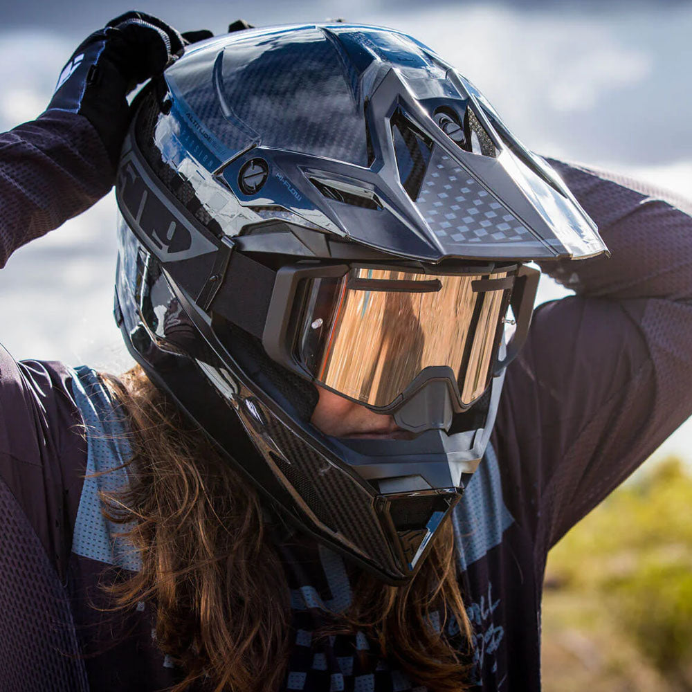 509 F02006200-000-004 Sinister MX6 Fuzion Flow Goggle Filtered Anti Fog Scratch Lens Black