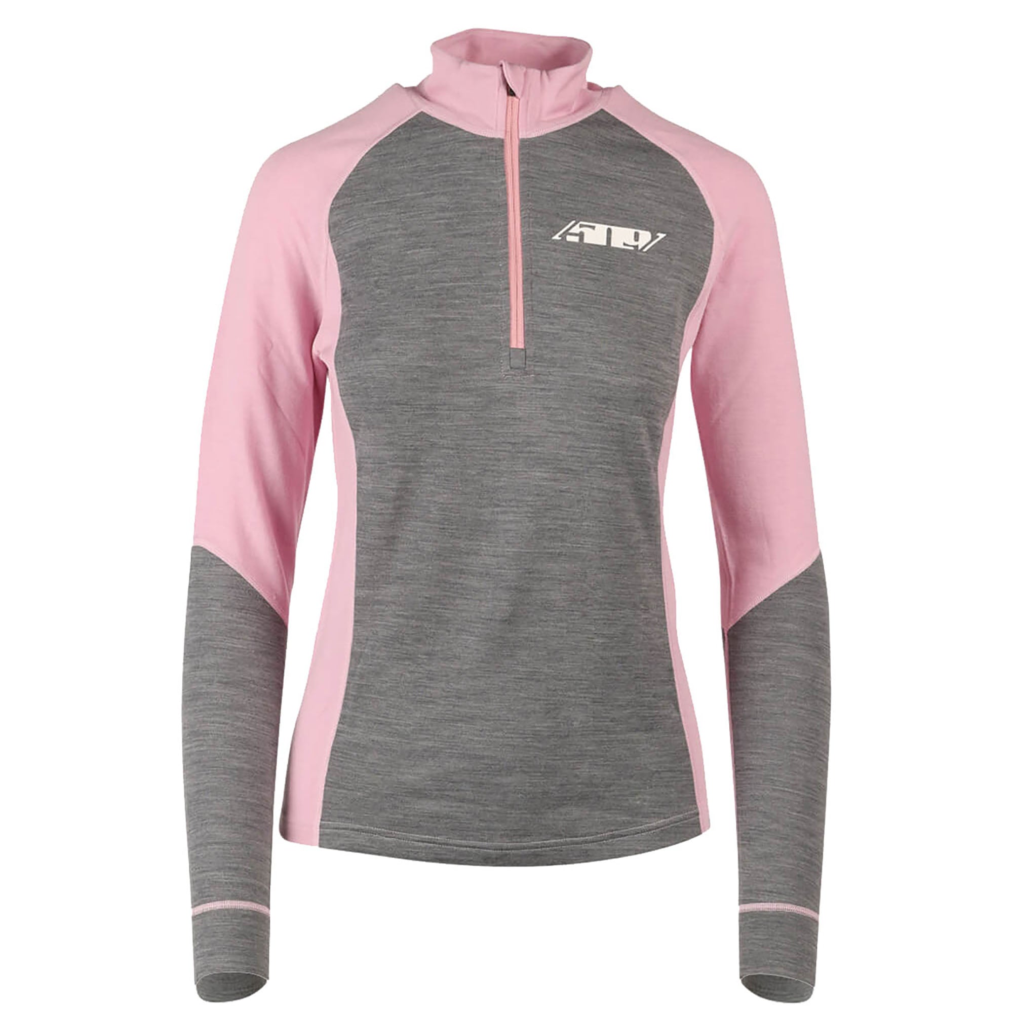 509 Womens FZN Merino 1/4 Zip Dusty Rose Gray Womens