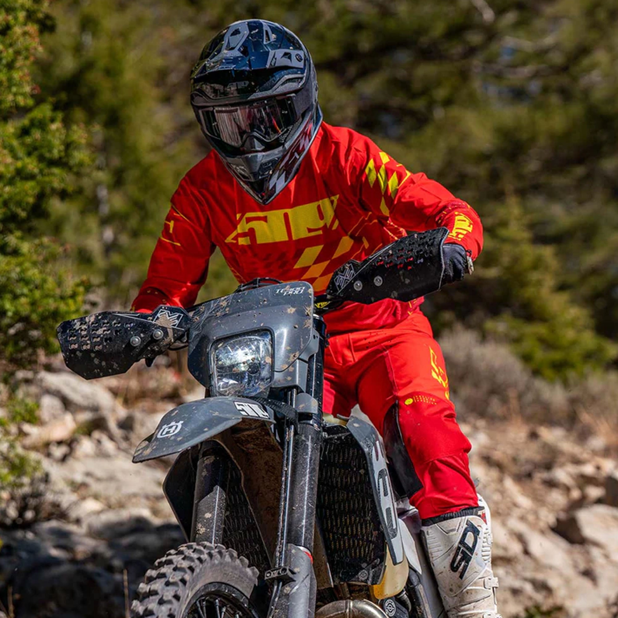 509 Race 5 Jersey Long Sleeve Drop Tail Perforated Lightweight Roosta Red