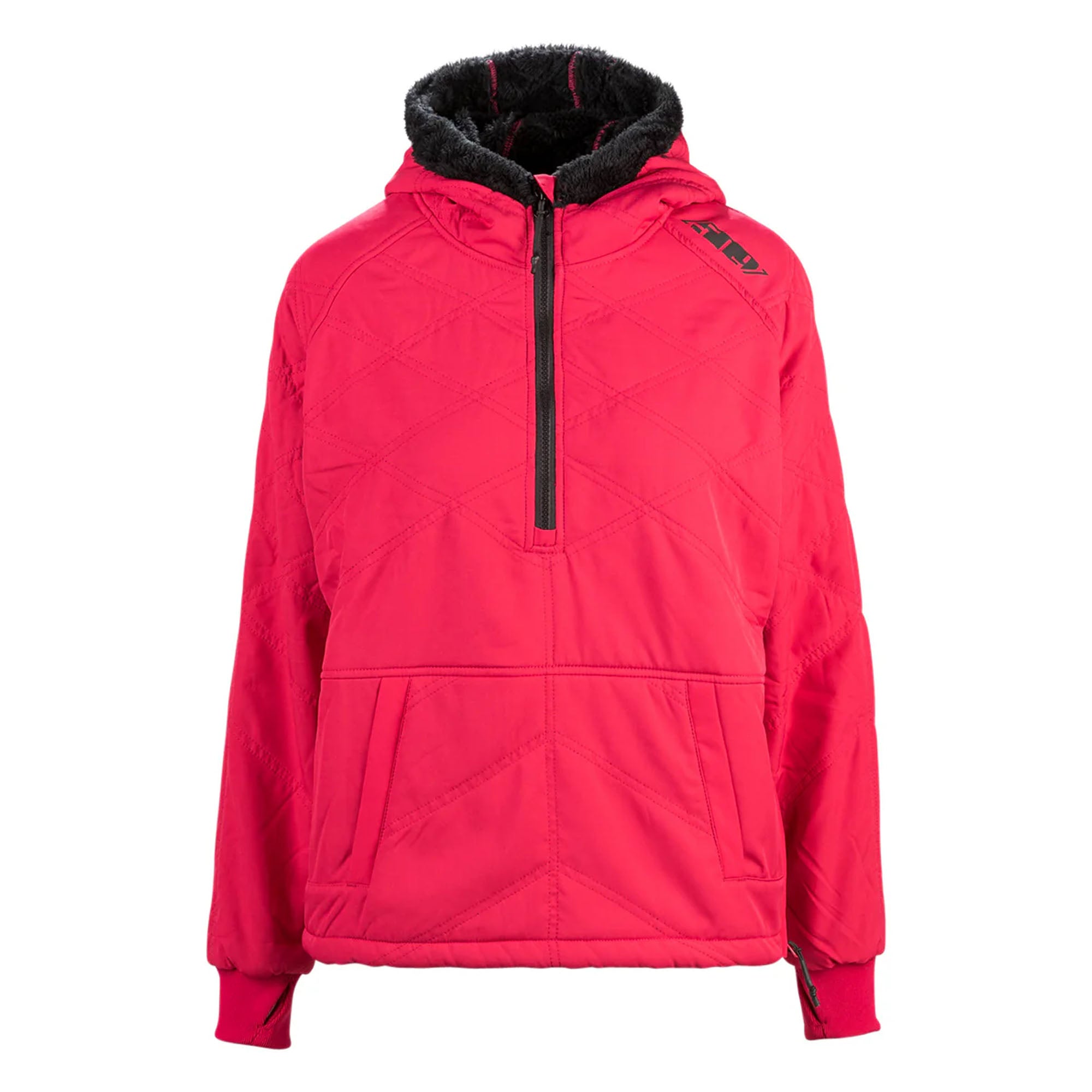 509 Aurora Quilted hoodie Raspberry Womens