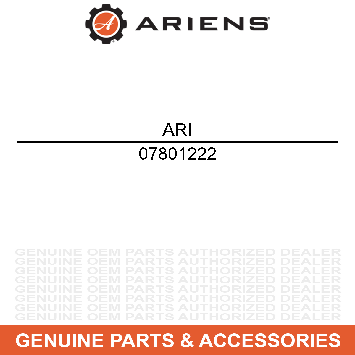 Ariens 07801222 Decal Zenith SD RD E CE 60 52