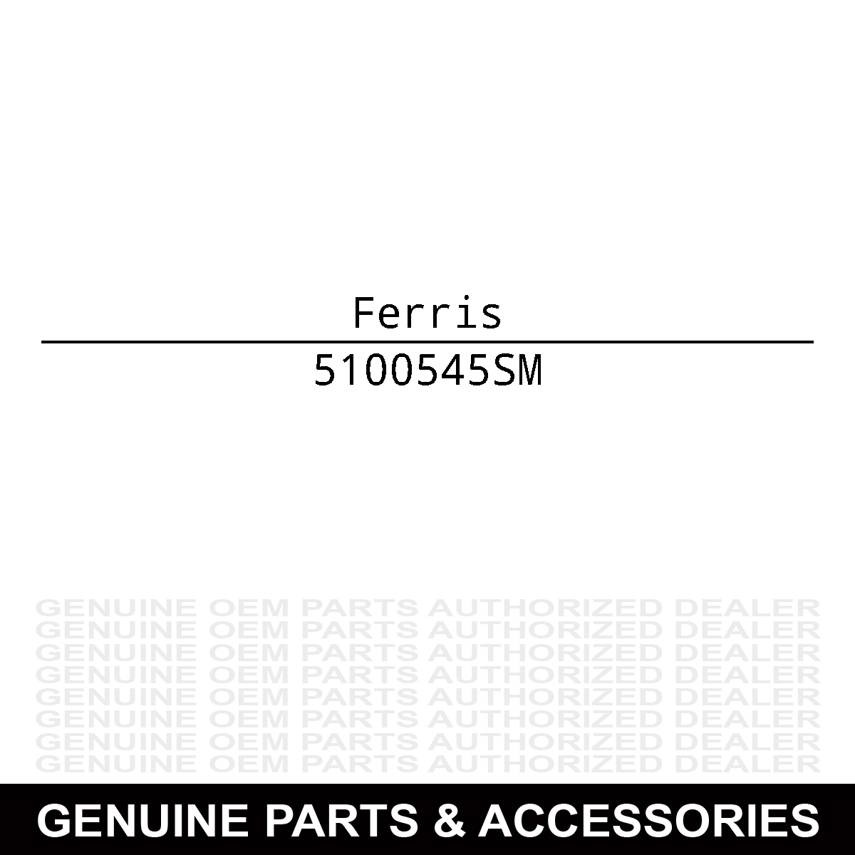 Ferris 5100545SM Washer EPDM Foam 1/2" ID w/Caterpillar IS5100Z Diesel 72