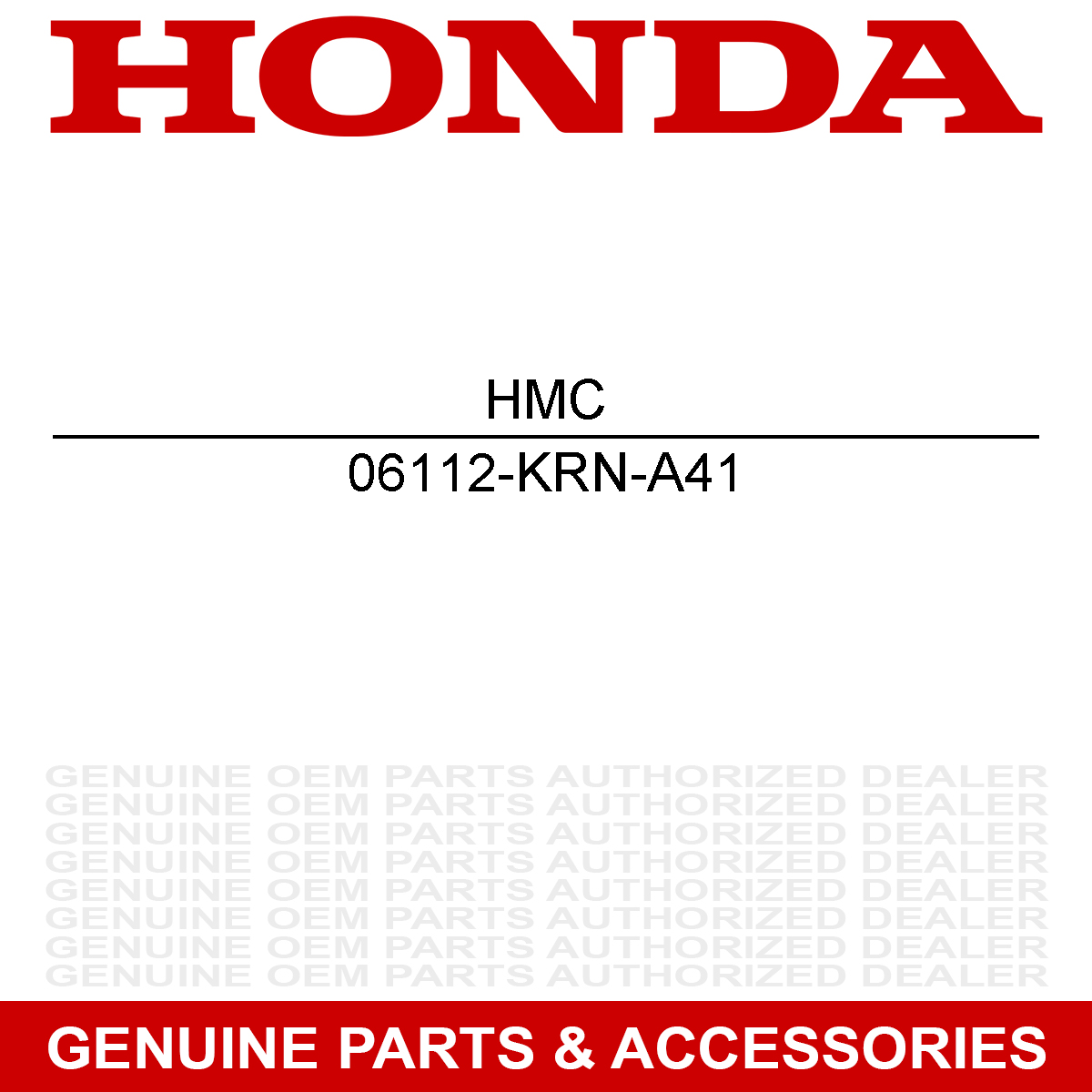Honda 06112-KRN-A41 Gasket
