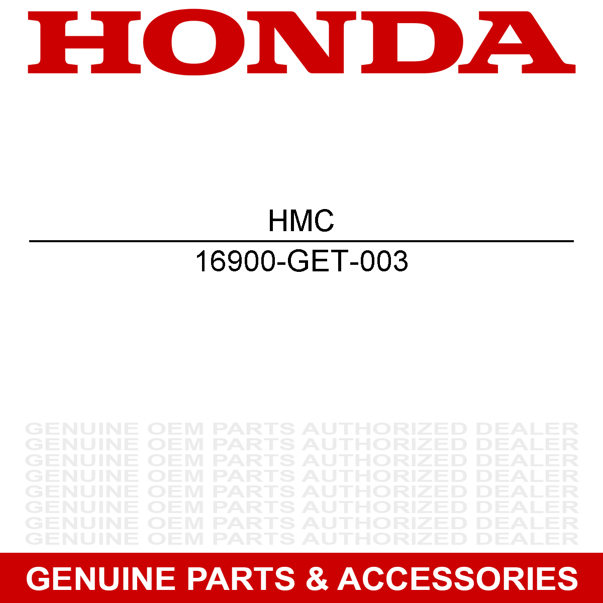 Honda 16900-GET-003 Fuel Filter Ruckus Metropolitan II ABS 50 2002-2025