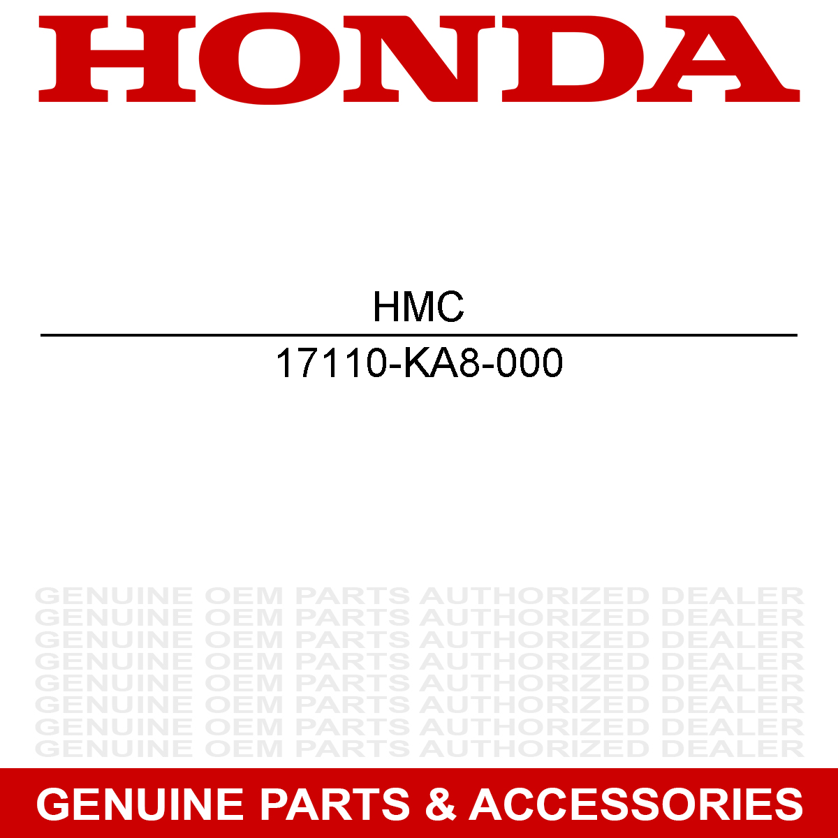 Honda 17110-KA8-000 Inlet Pipe XR XL CRF 100S 100R 100F 100 1981-2013