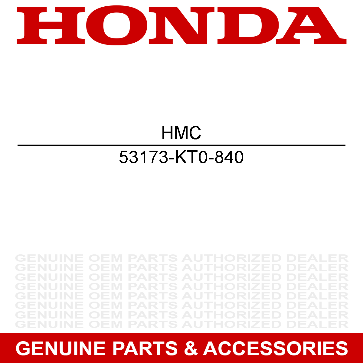 Honda 53173-KT0-840 Holder XR80R XR250R XR200R XR100R CRF100F CRF80F XR100R XR200R XR250R
Honda