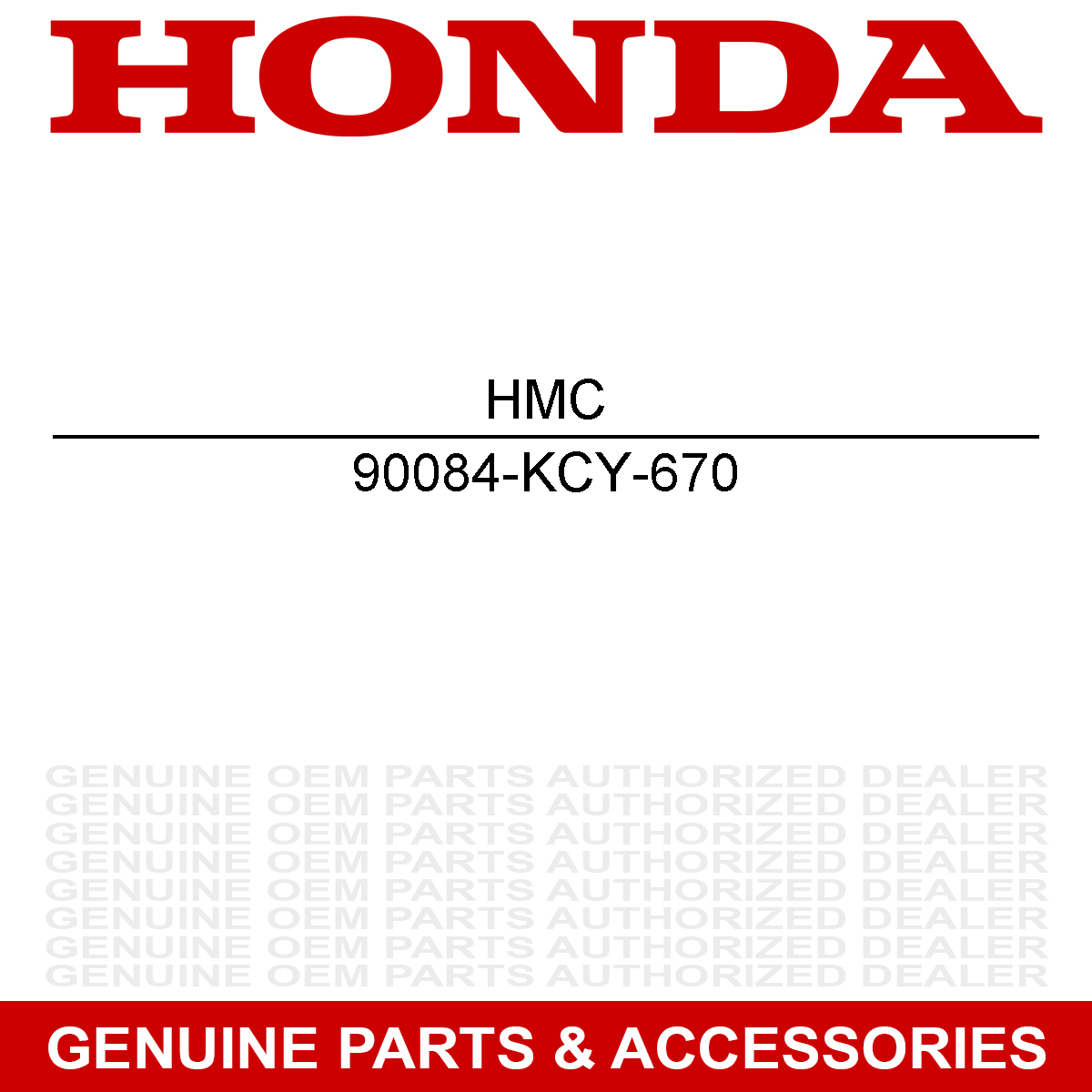 Honda 90084-KCY-670 Flange (6X118) Bolt XR X4 TRX Sportrax Sport Reflex EX ABS