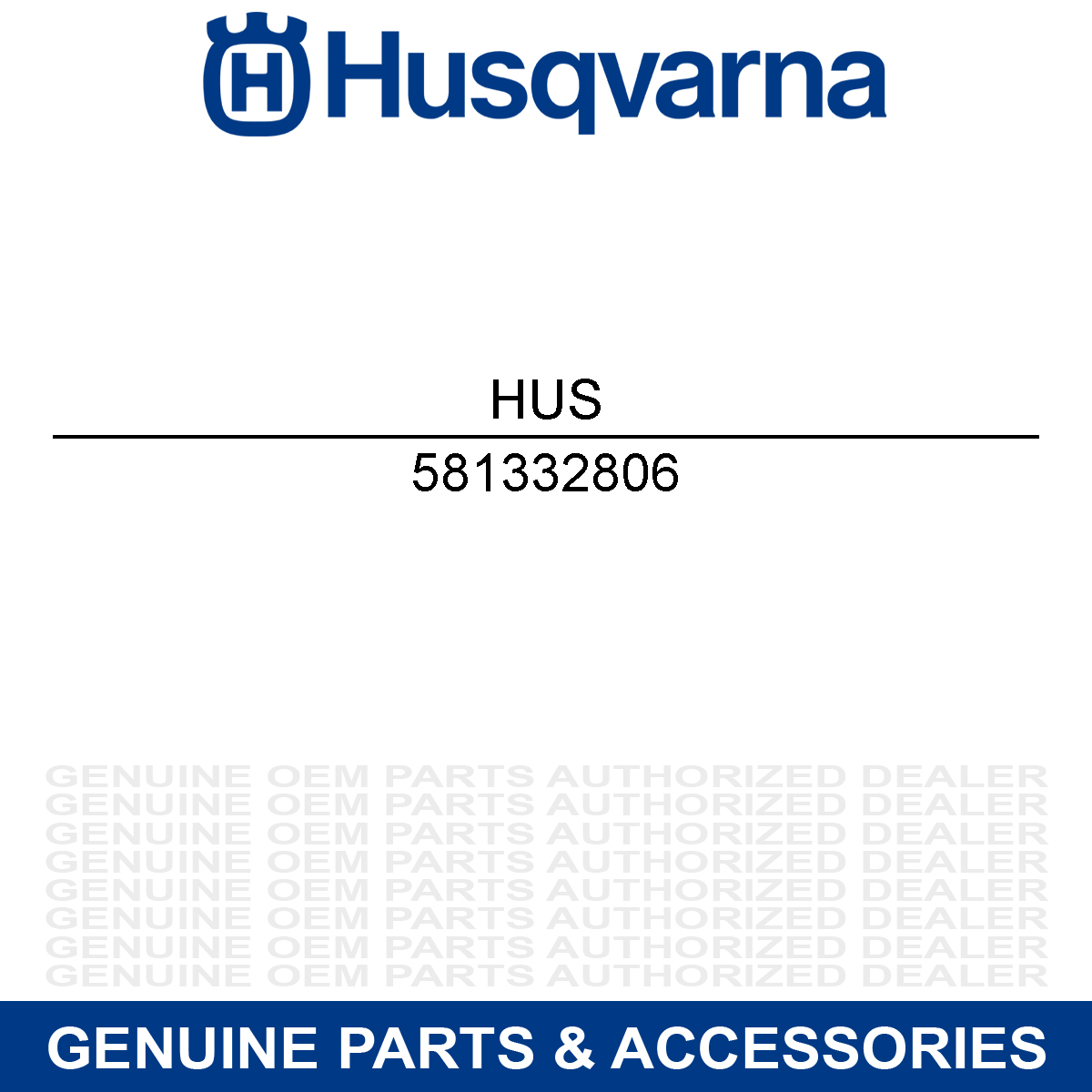 Husqvarna 581332806 Bolt Z254 Z248F Z242F YTH150 RZ5426 RZ5424 RZ4824TFBF RZ4623