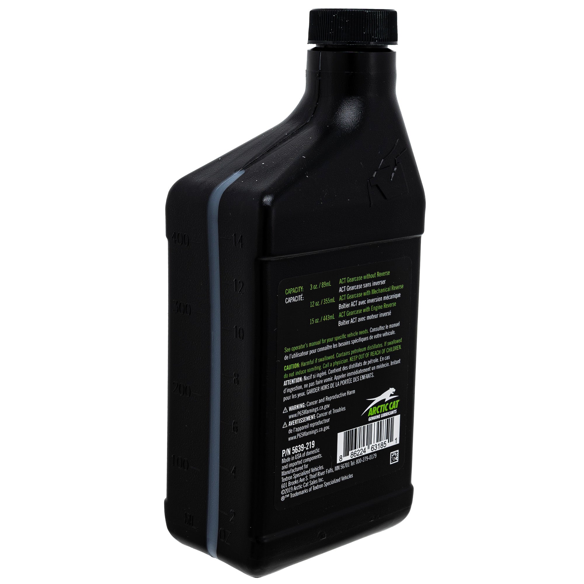 Arctic Cat 5639-219 ACT ACER Full Synthetic Gearcase Fluid 15oz Bottle