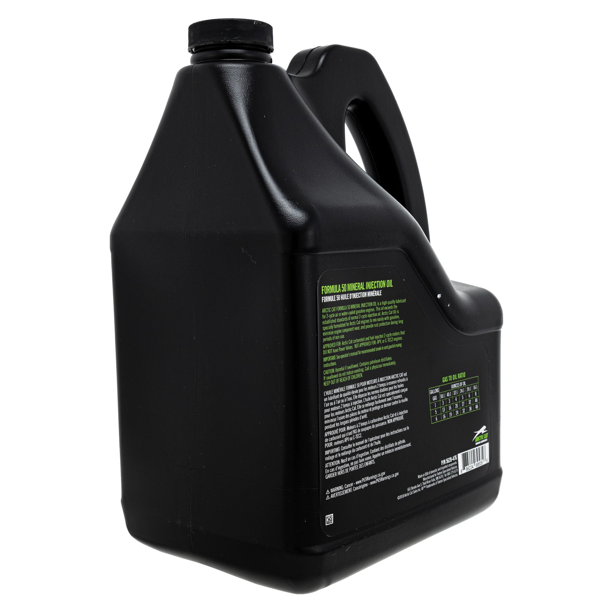 Arctic Cat 5639-476 Formula 50 Mineral Injection Oil 1 Gallon Jug 2-Cycle Engine