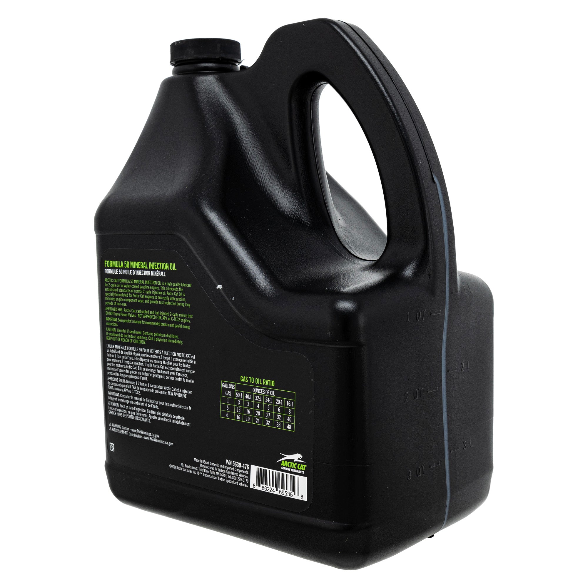 Arctic Cat 5639-476 Formula 50 Mineral Injection Oil 1 Gallon Jug 2-Cycle Engine