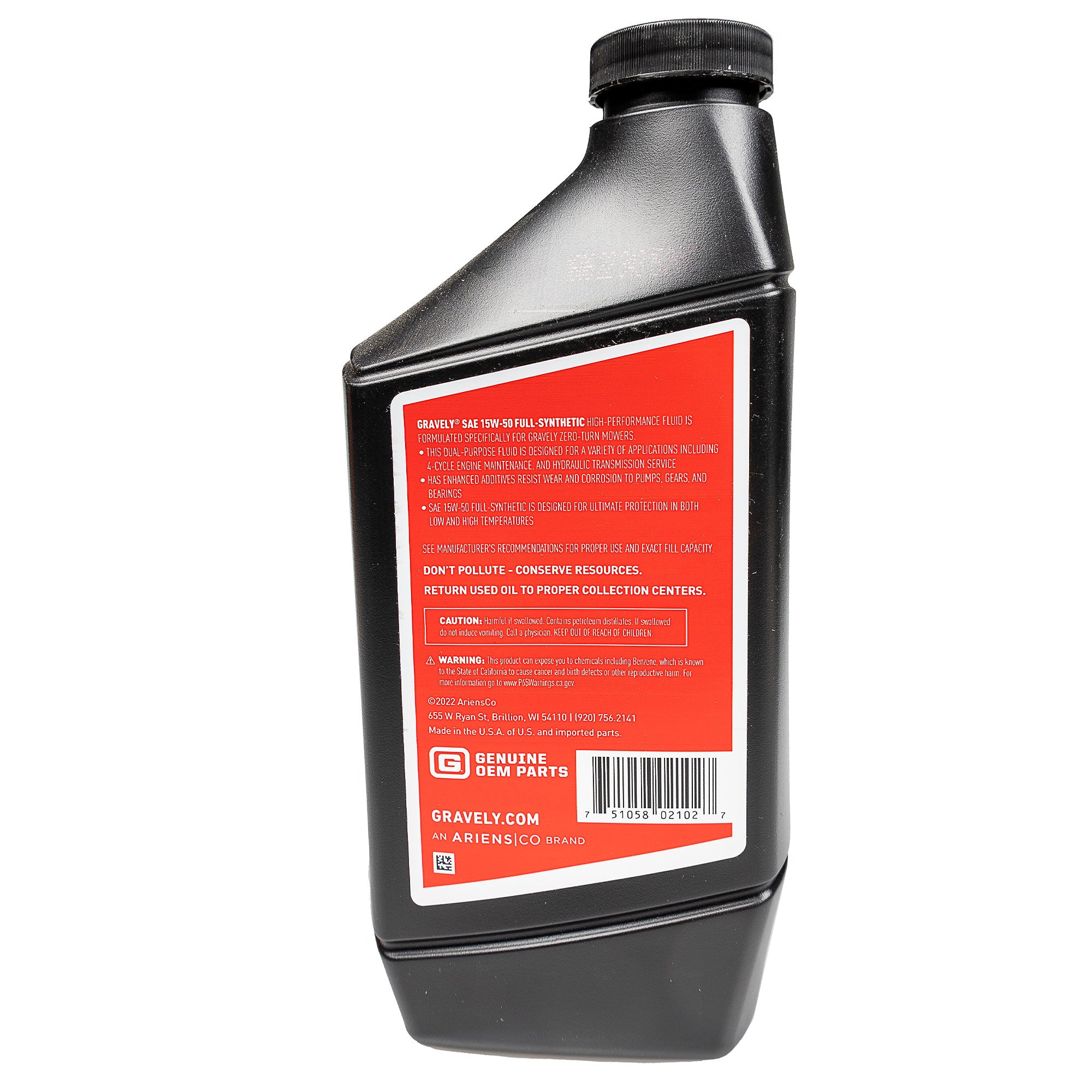 Ariens 00057100 Genuine OEM 32 oz. 15W50 Hydraulic Fluid Gravely