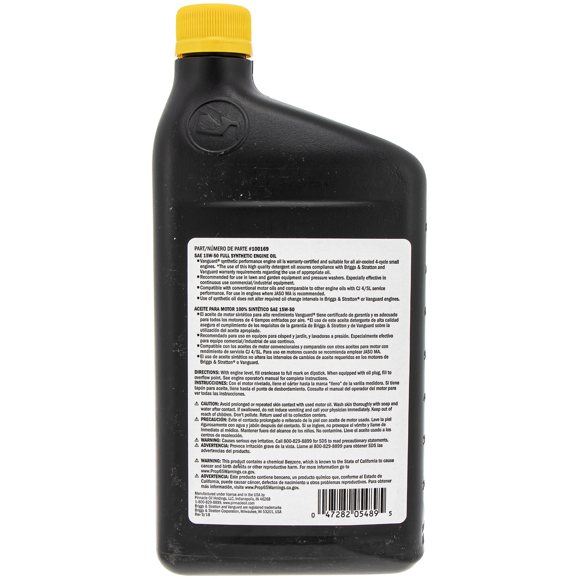 Briggs & Stratton Full Synthetic Engine Oil 15W50 32oz Vanguard Oil 100169
