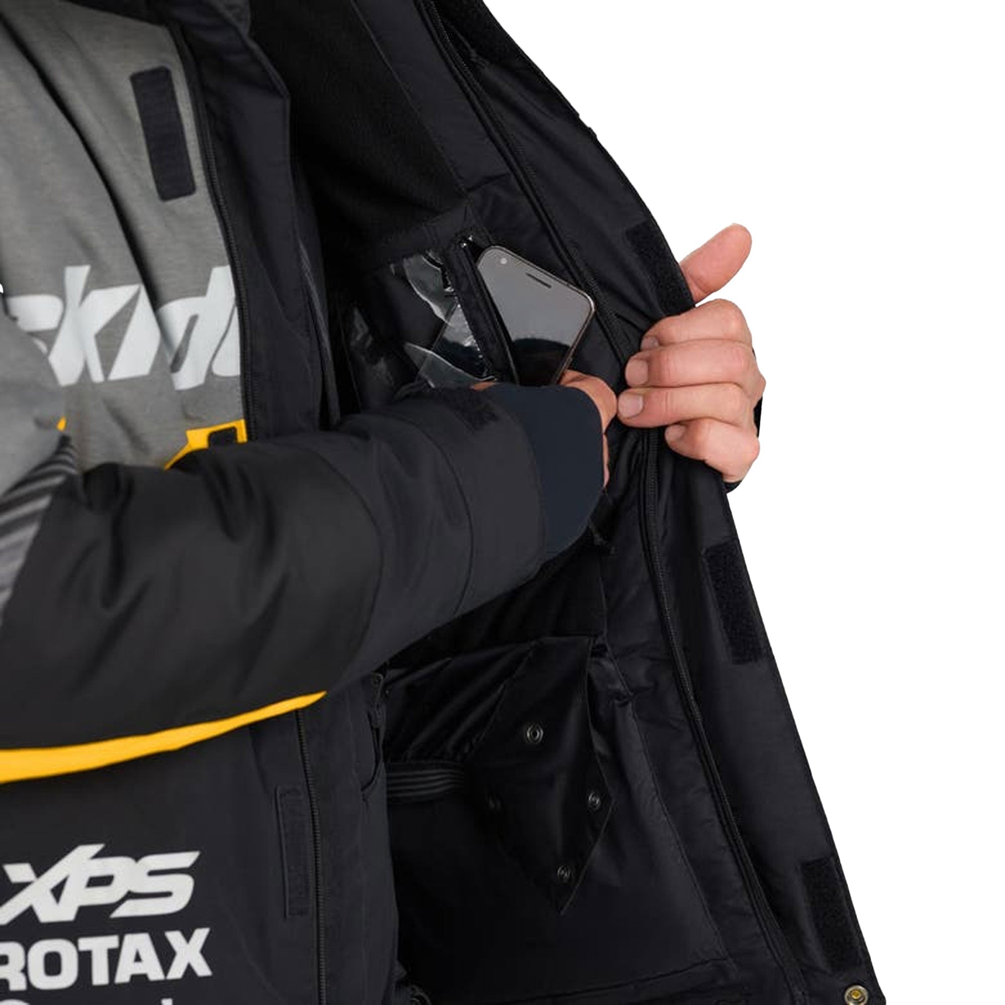 Ski-Doo Mens X-Team Snowmobile Jacket Heather Charcoal Grey