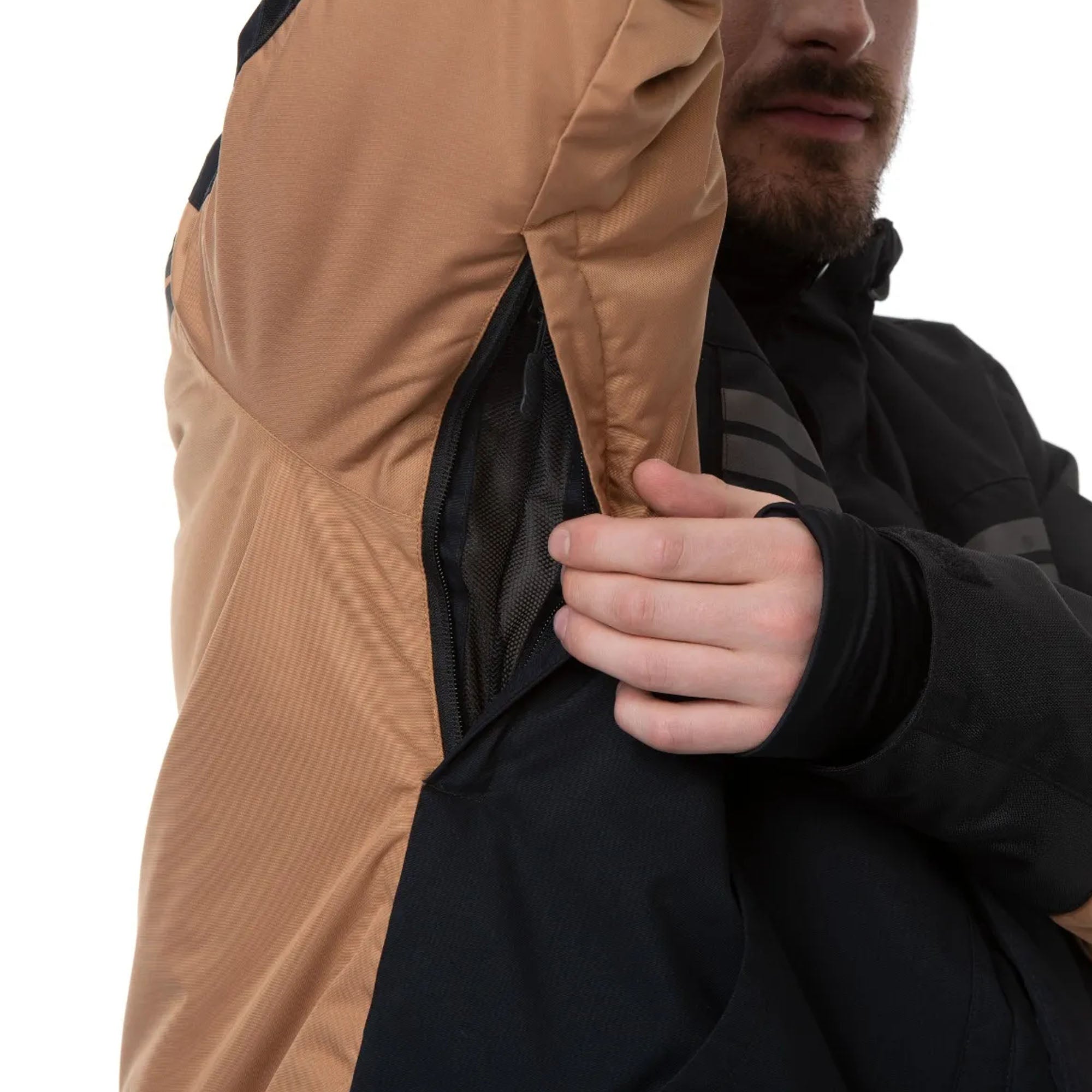 Ski-Doo Mens Expedition Snowmobile Jacket Khaki Black