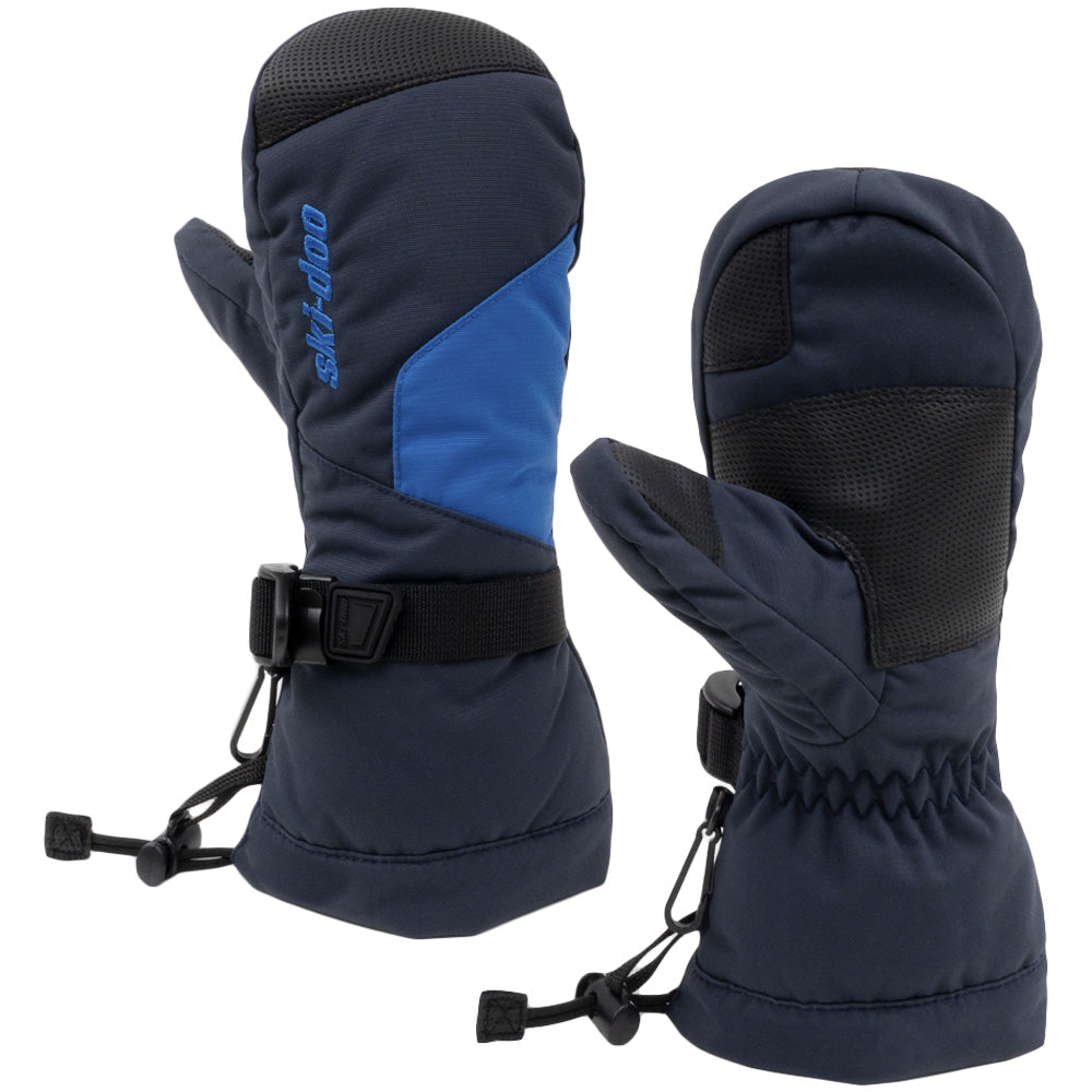 BRP Ski-Doo Teens' Particle Mitts Indigo Blue Unisex-Youth