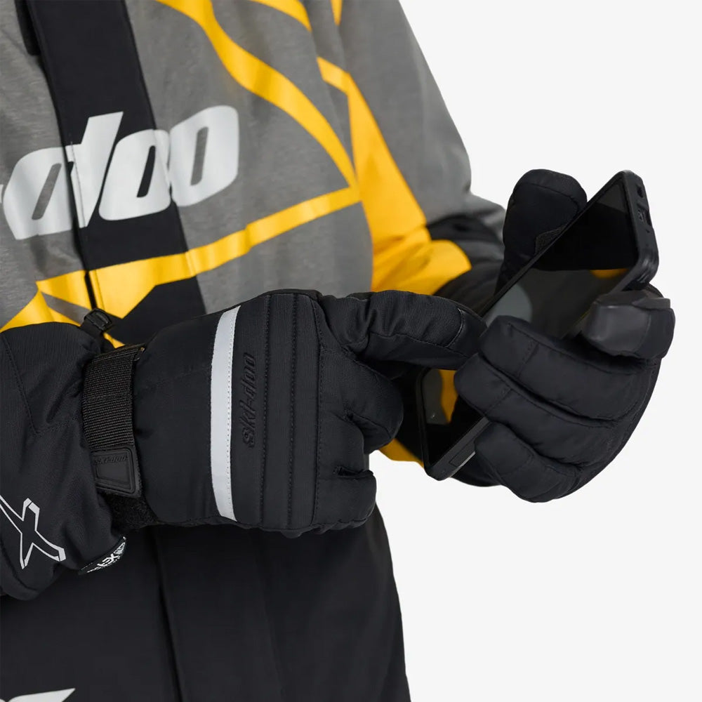 Ski-Doo X-Team Nylon Gauntlet Snowmobile Gloves Black