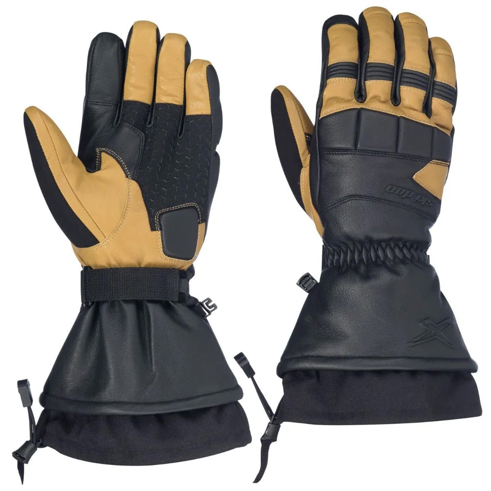 BRP Ski-Doo X-Team Leather Gloves Khaki Mens