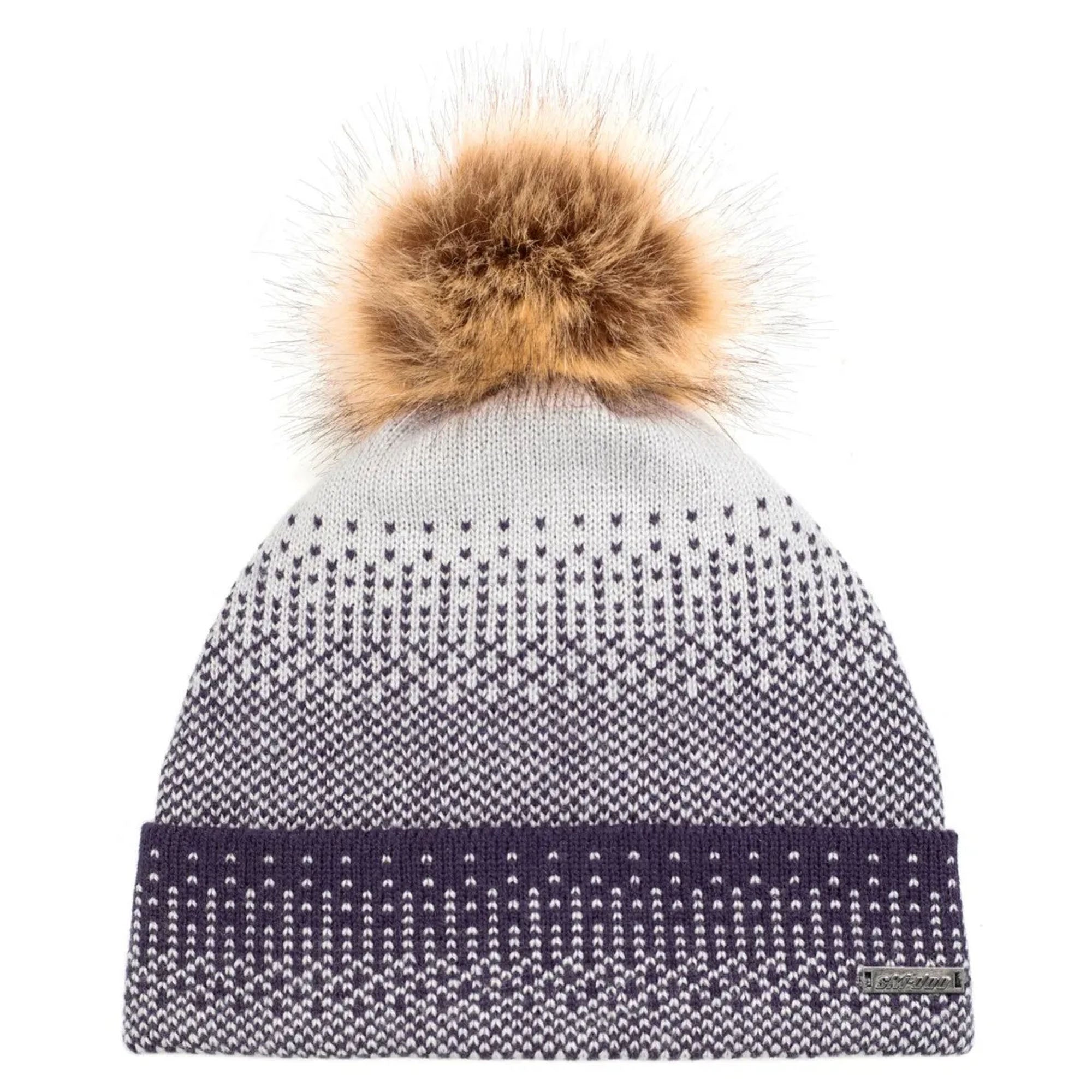 Ski-Doo Womens Faux-Fur Pom-Pom Snowmobile Beanie