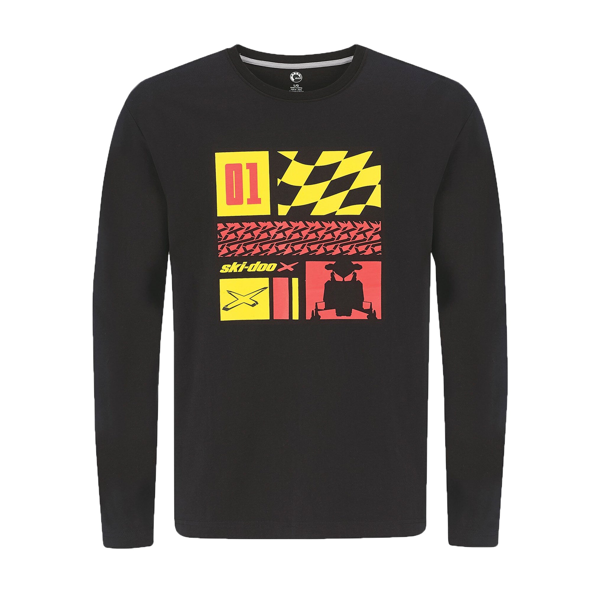 BRP Ski-Doo X-Team Long Sleeve T-Shirt Black Mens