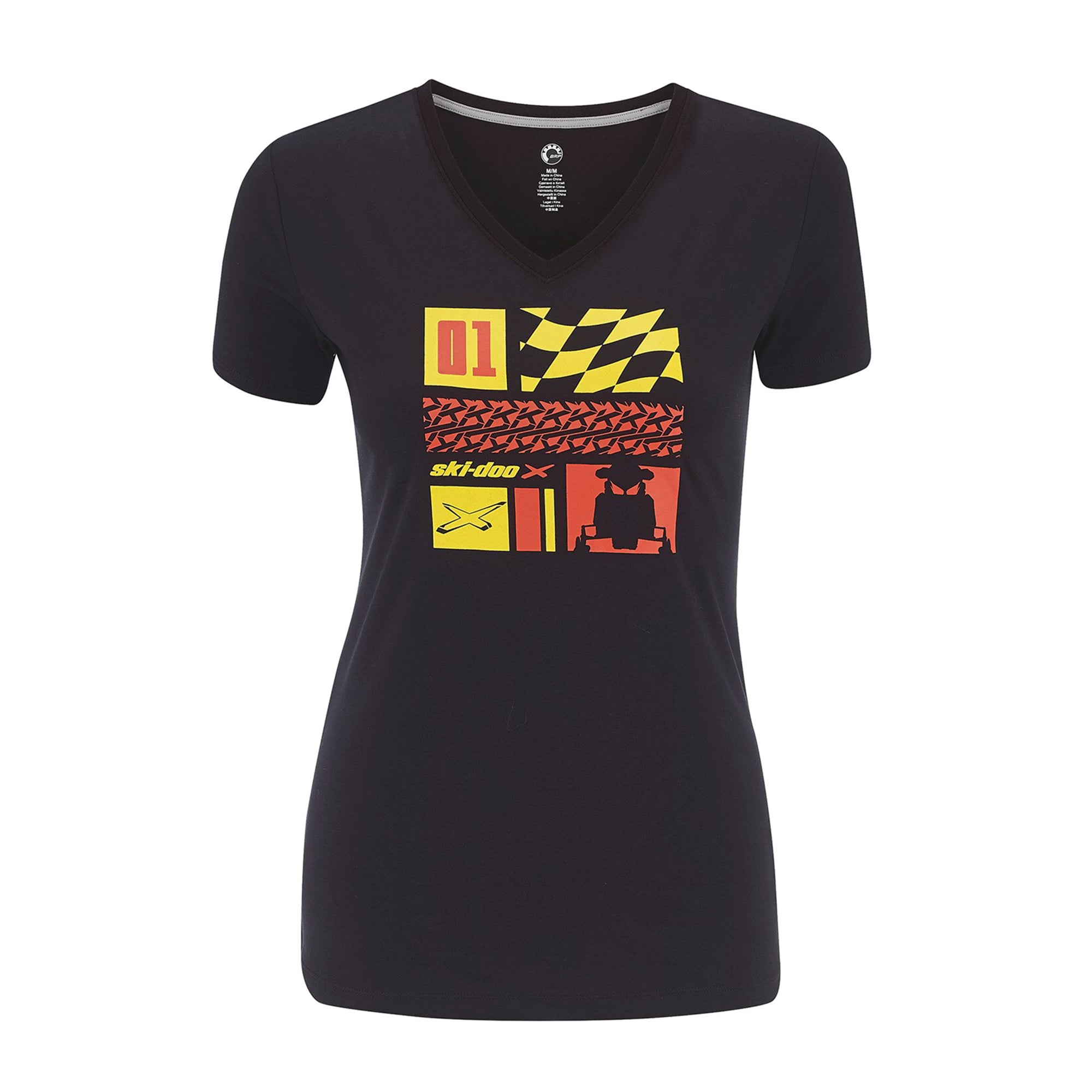 BRP Ski-Doo X-Team Ski-Doo T-Shirt Black Womens