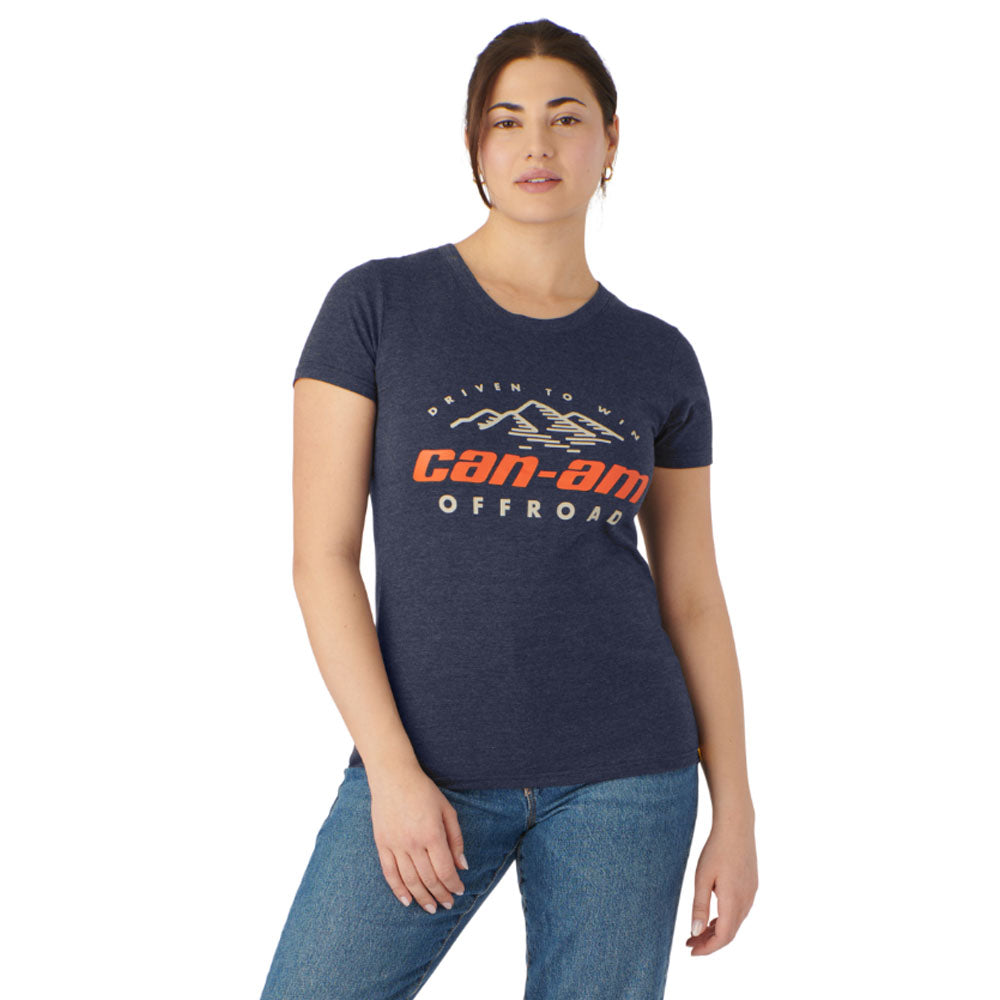 BRP Can-Am Womens Driven To Win T-Shirt Navy Womens