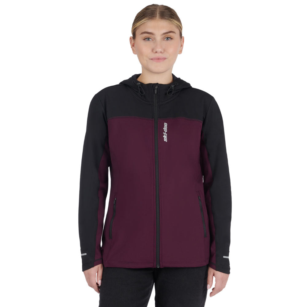 BRP Ski-Doo Hybrid Zip-Up Tech Fleece Jacket Purple Womens