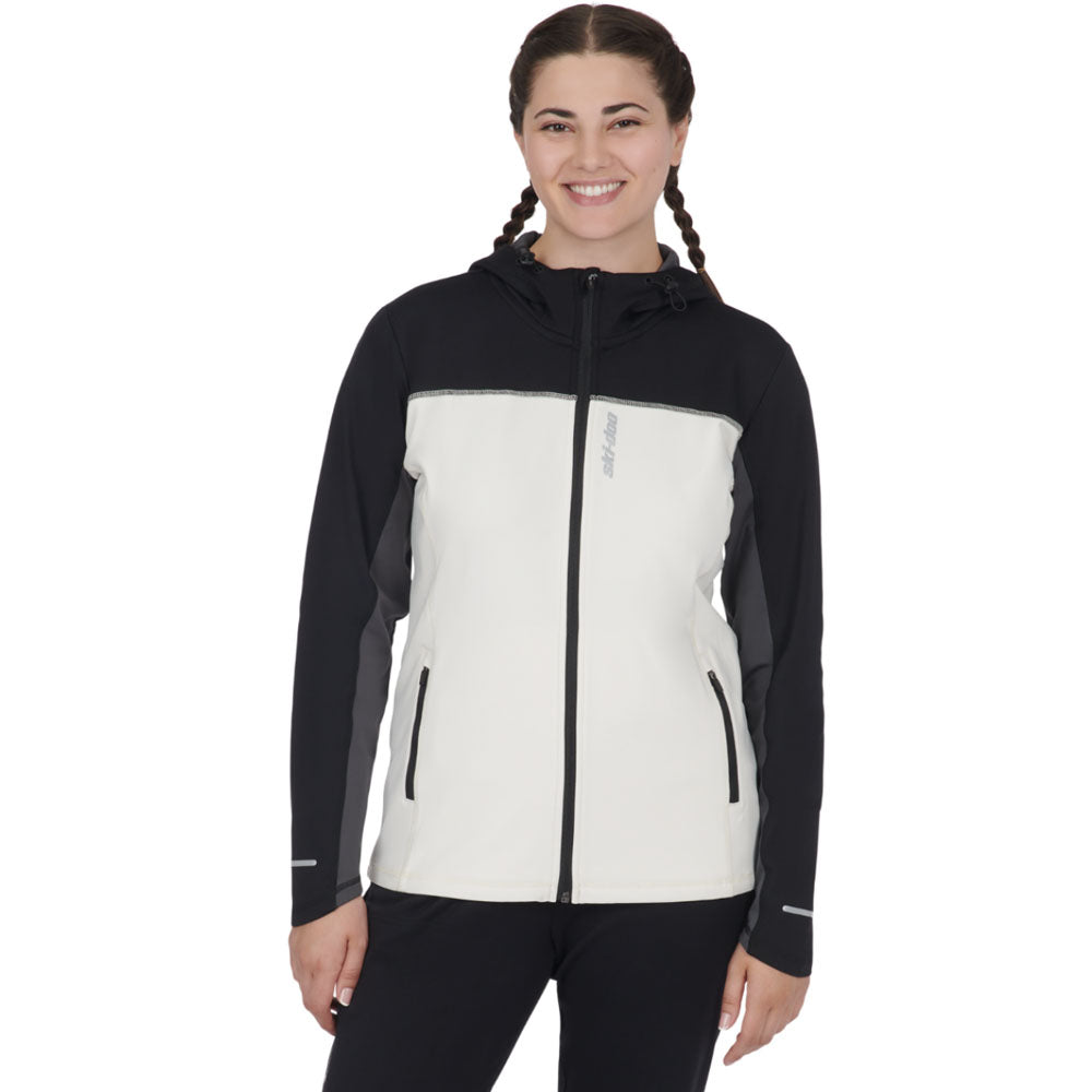 BRP Ski-Doo Women's Hybrid Zip-Up Tech Fleece Grey Womens