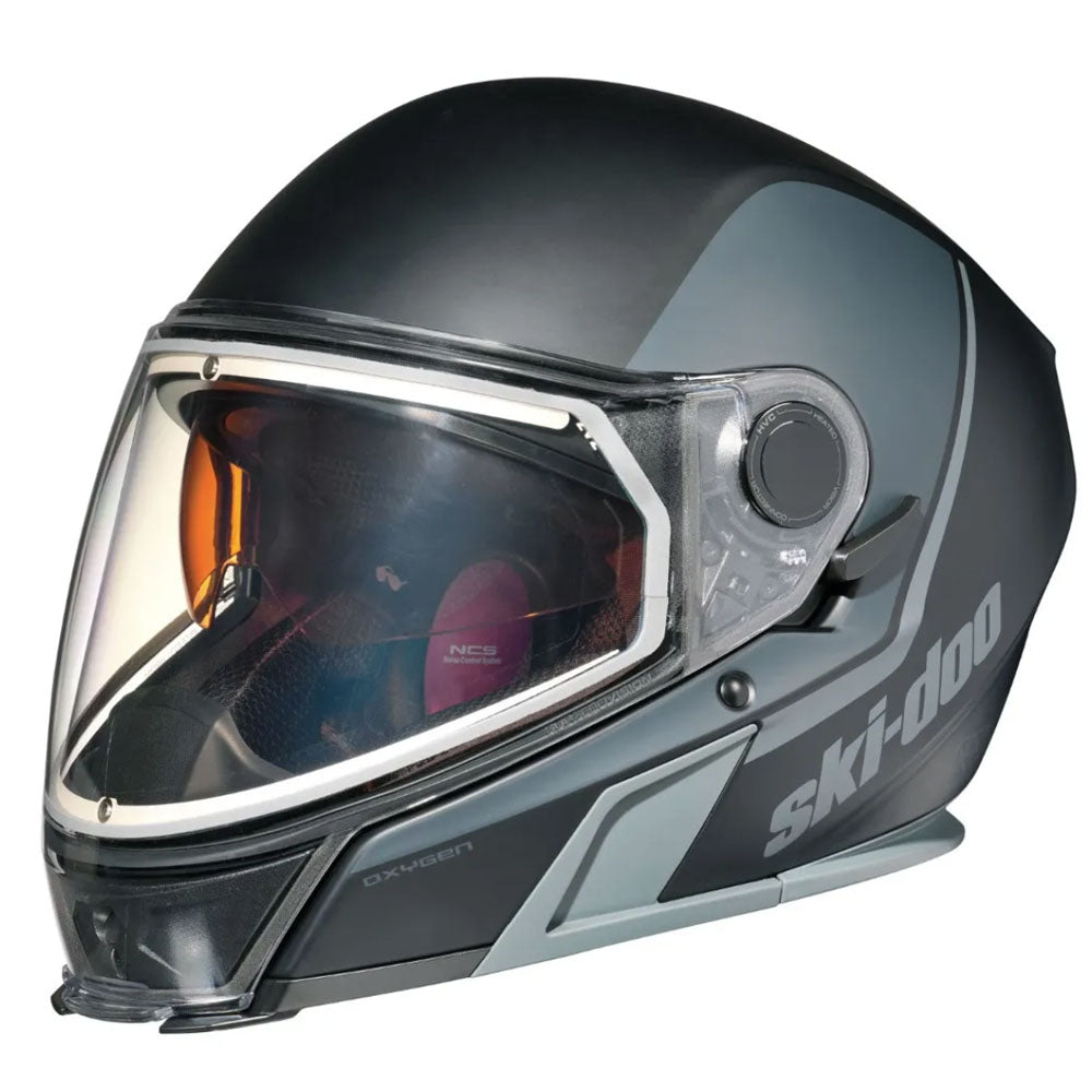 fullface helm ski Ski-Doo Oxygen Snowmobile Full Face Helmet Charcoal Grey