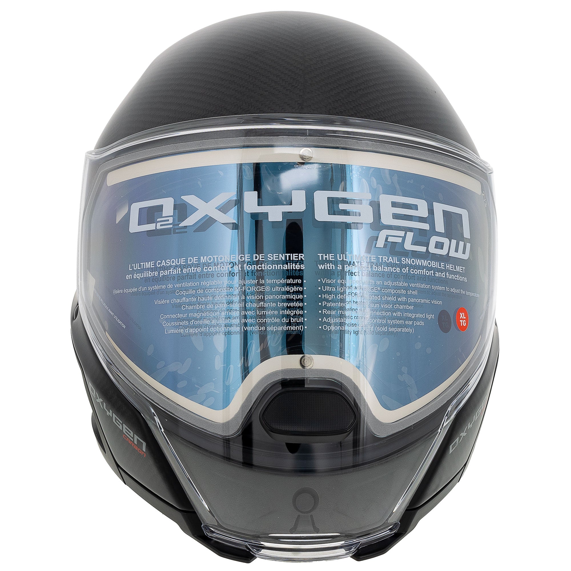 Ski-Doo Oxygen Flow Carbon Full Face Snowmobile Helmet Black