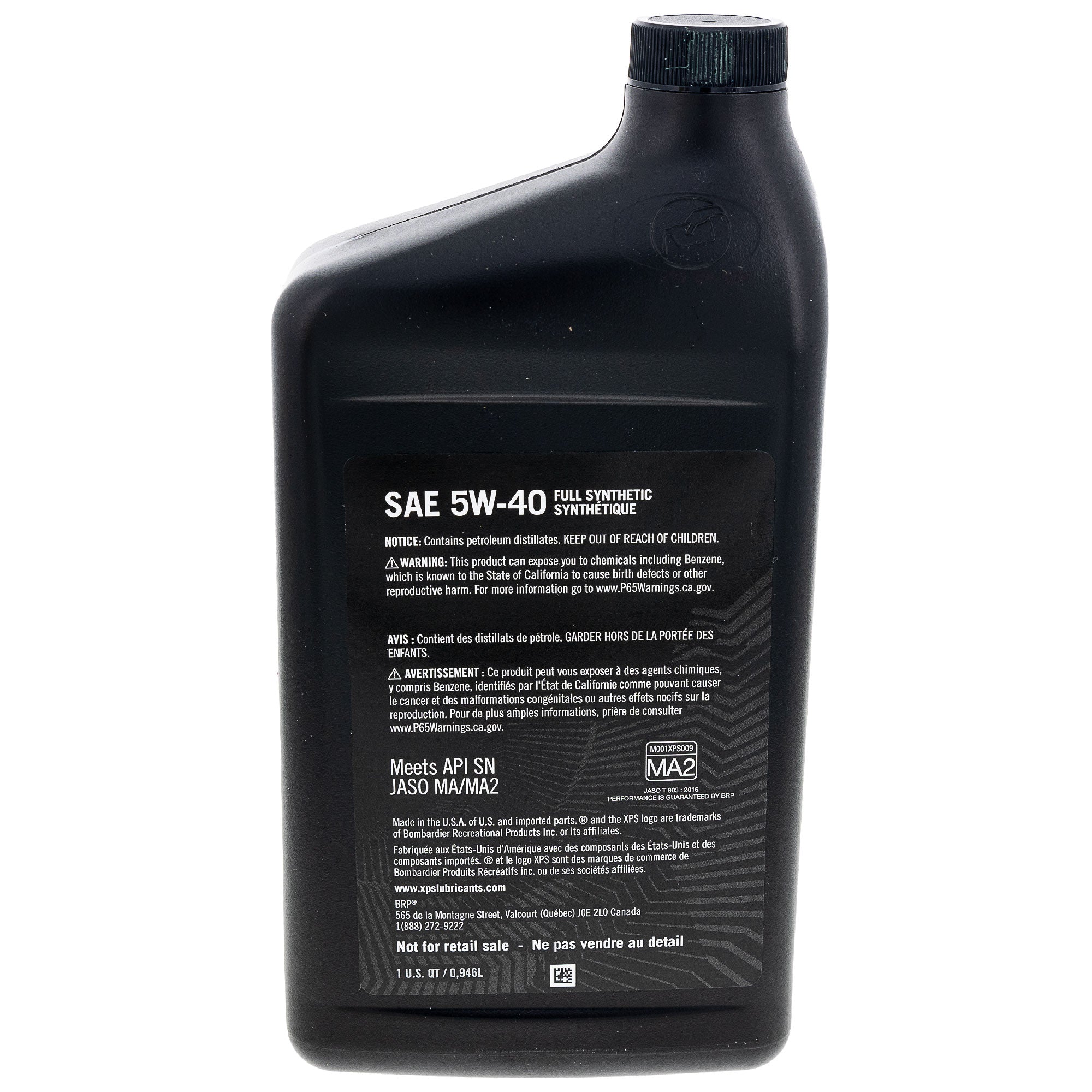 Can-Am 9779489 BRP 4T 5W-40 Full Synthetic Oil Change Kit Rotax 900 ACE