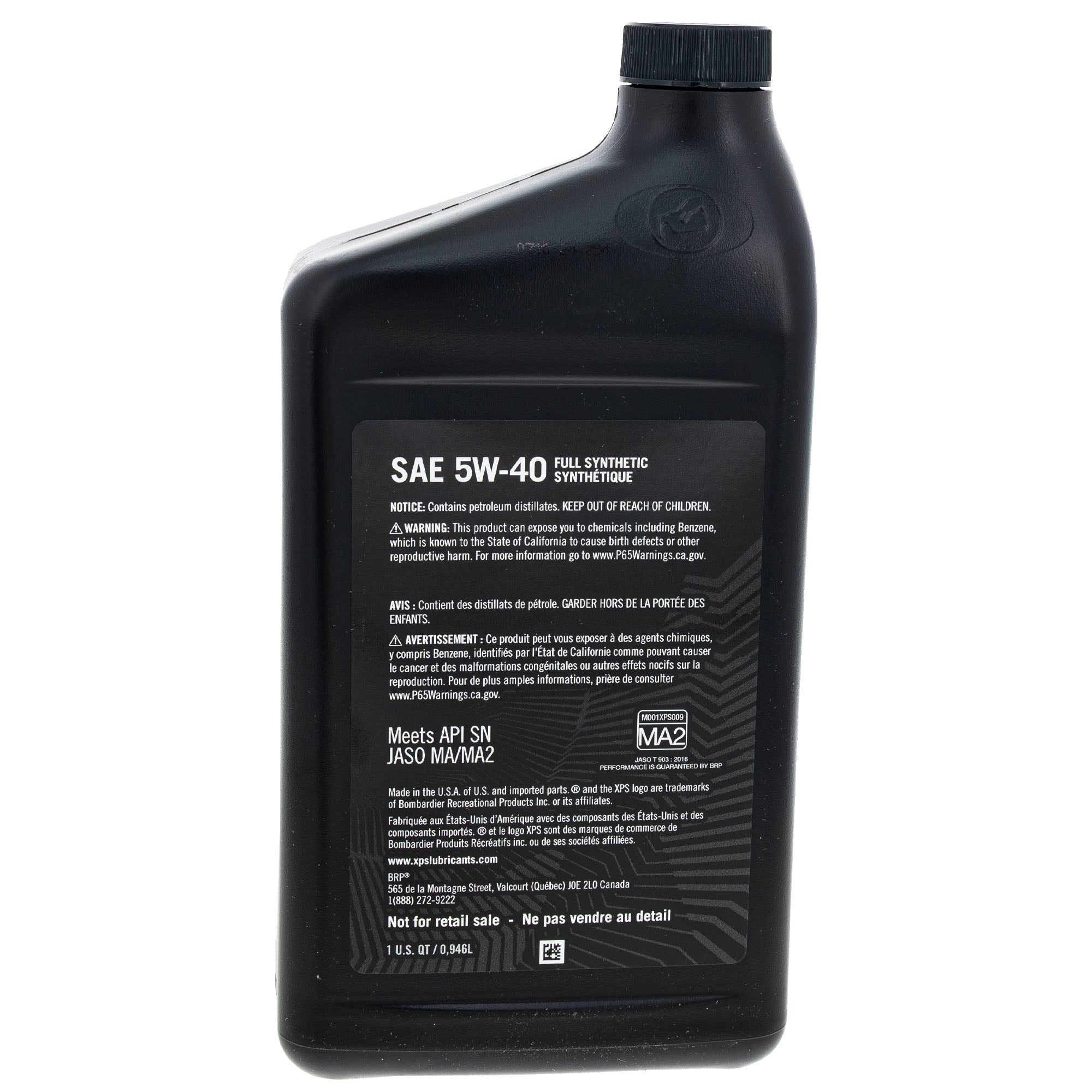 BRP 9779491 Ryker 4T 5W-40 Full Synthetic Oil Change Kit Rotax 900cc