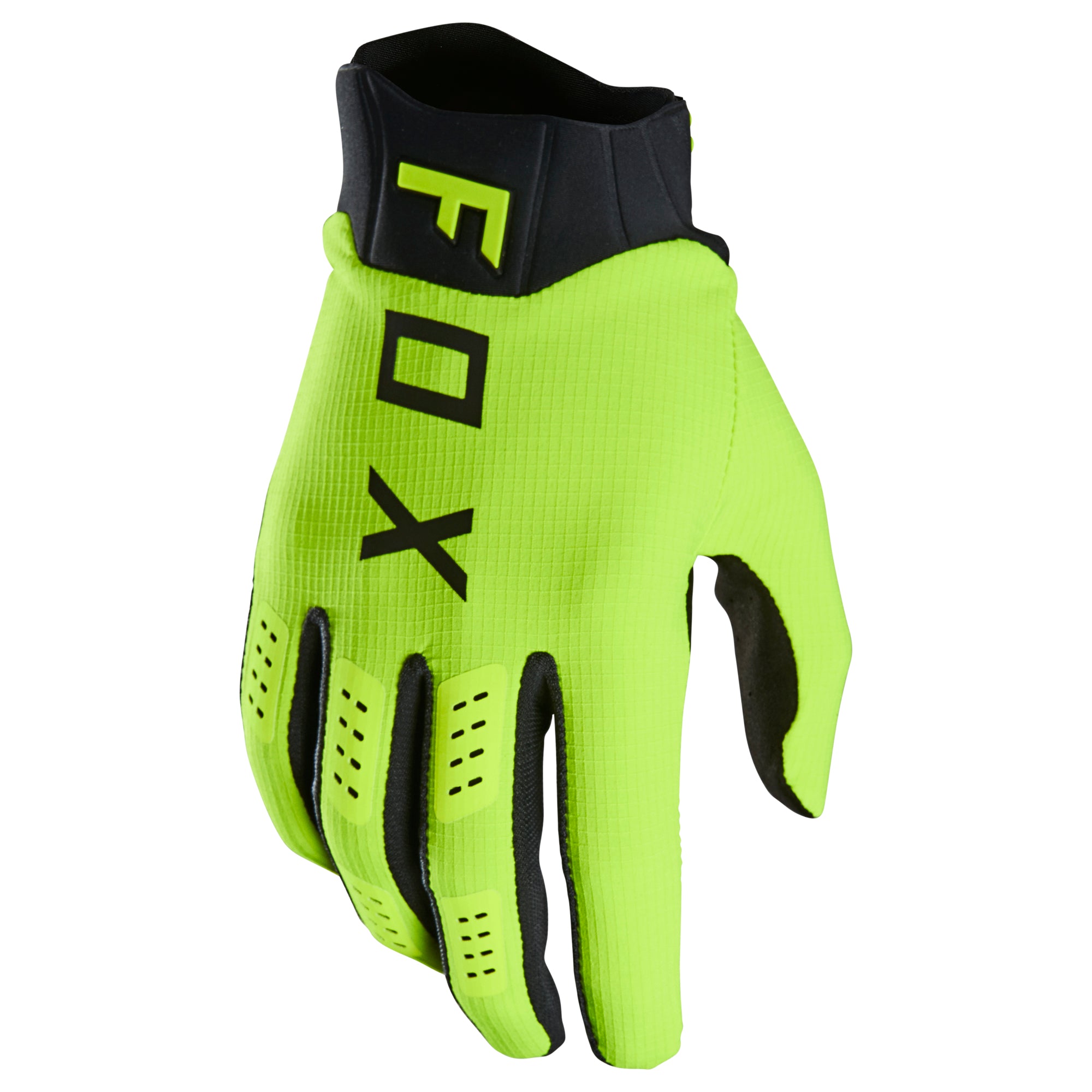 Fox Racing Flexair Motocross Gloves Flo Yellow Mens